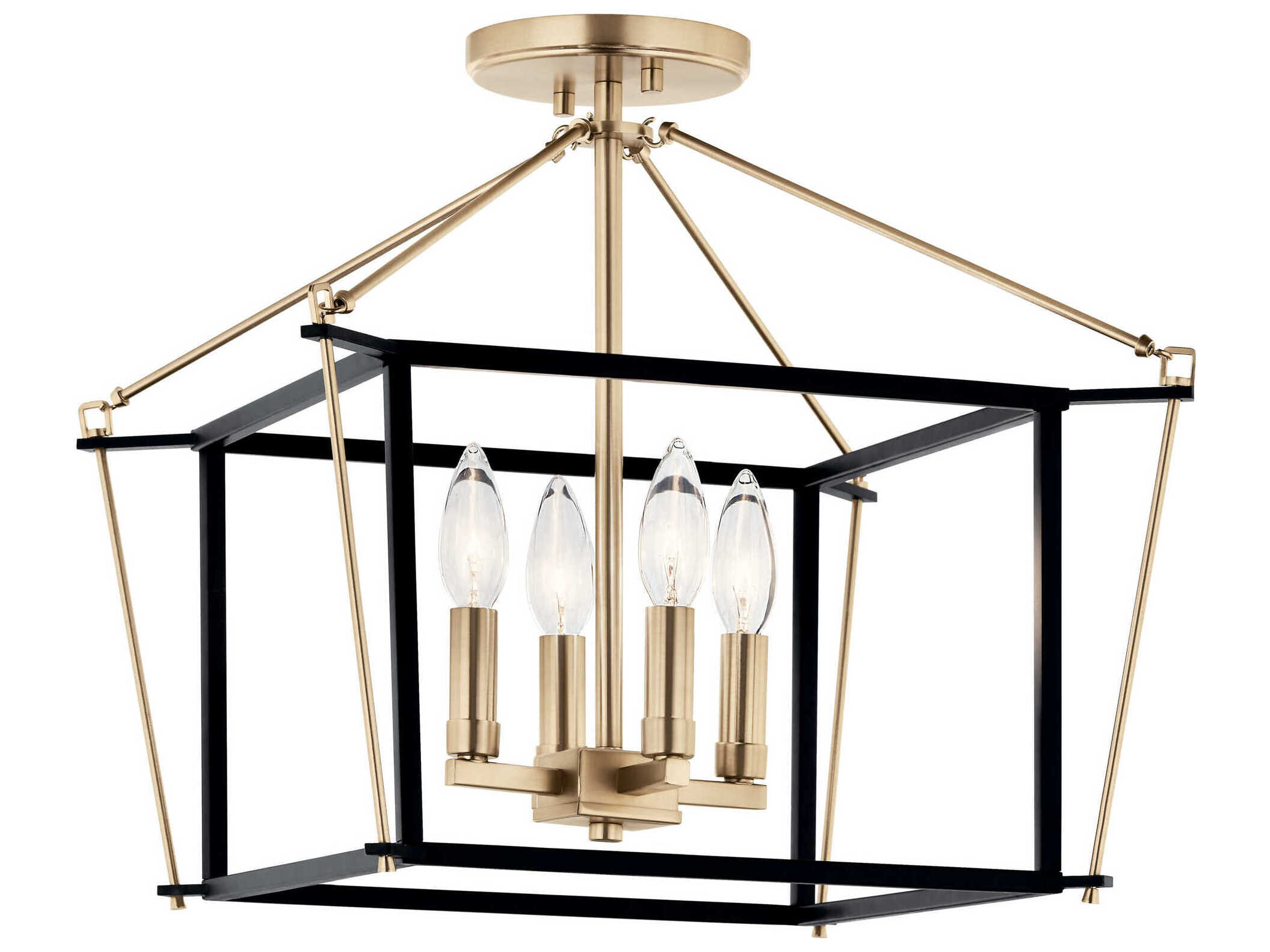 Kichler Eisley 4-Light Champagne Bronze Semi Flush Mount