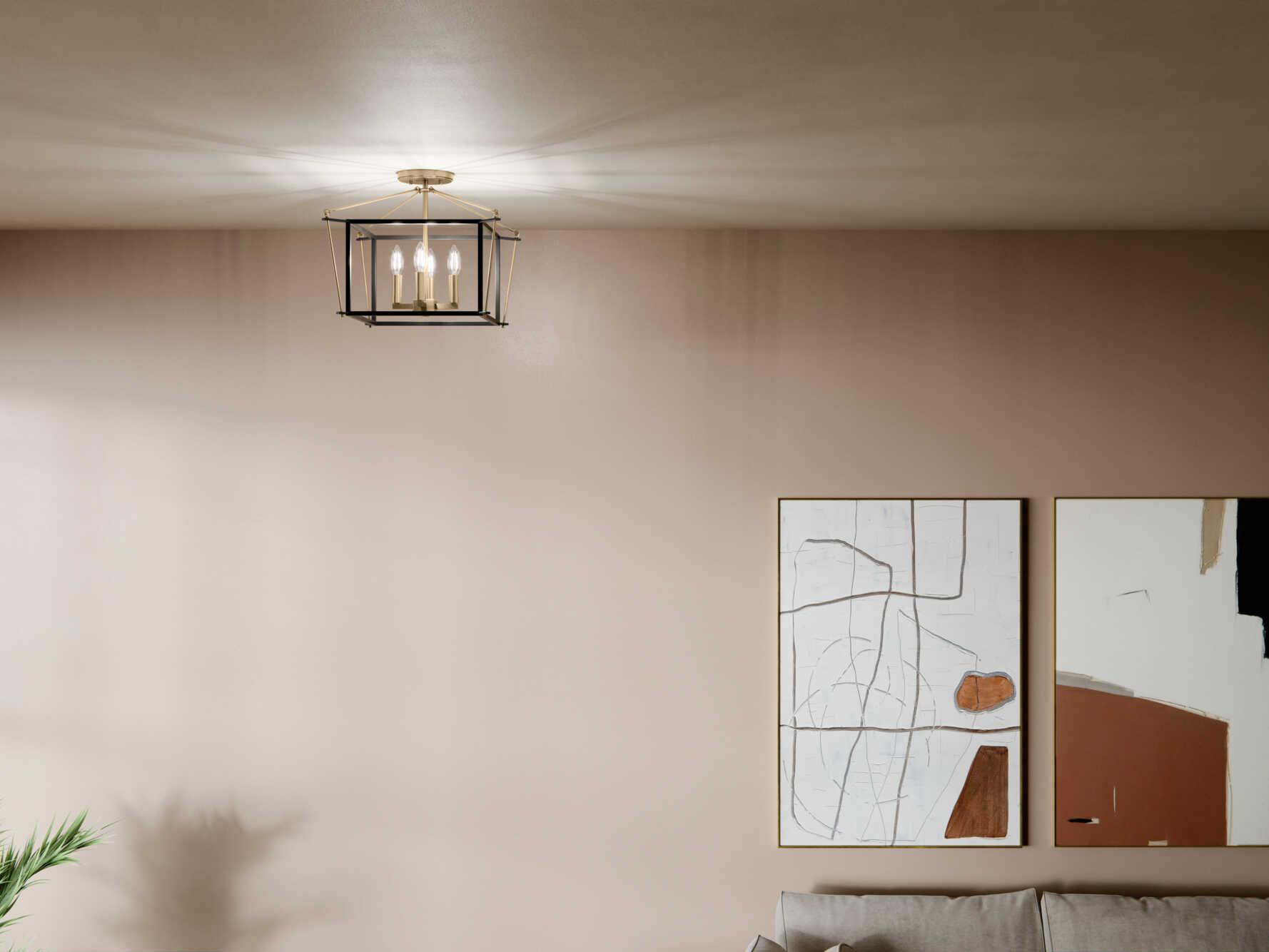 Kichler Eisley 4-Light Champagne Bronze Semi Flush Mount