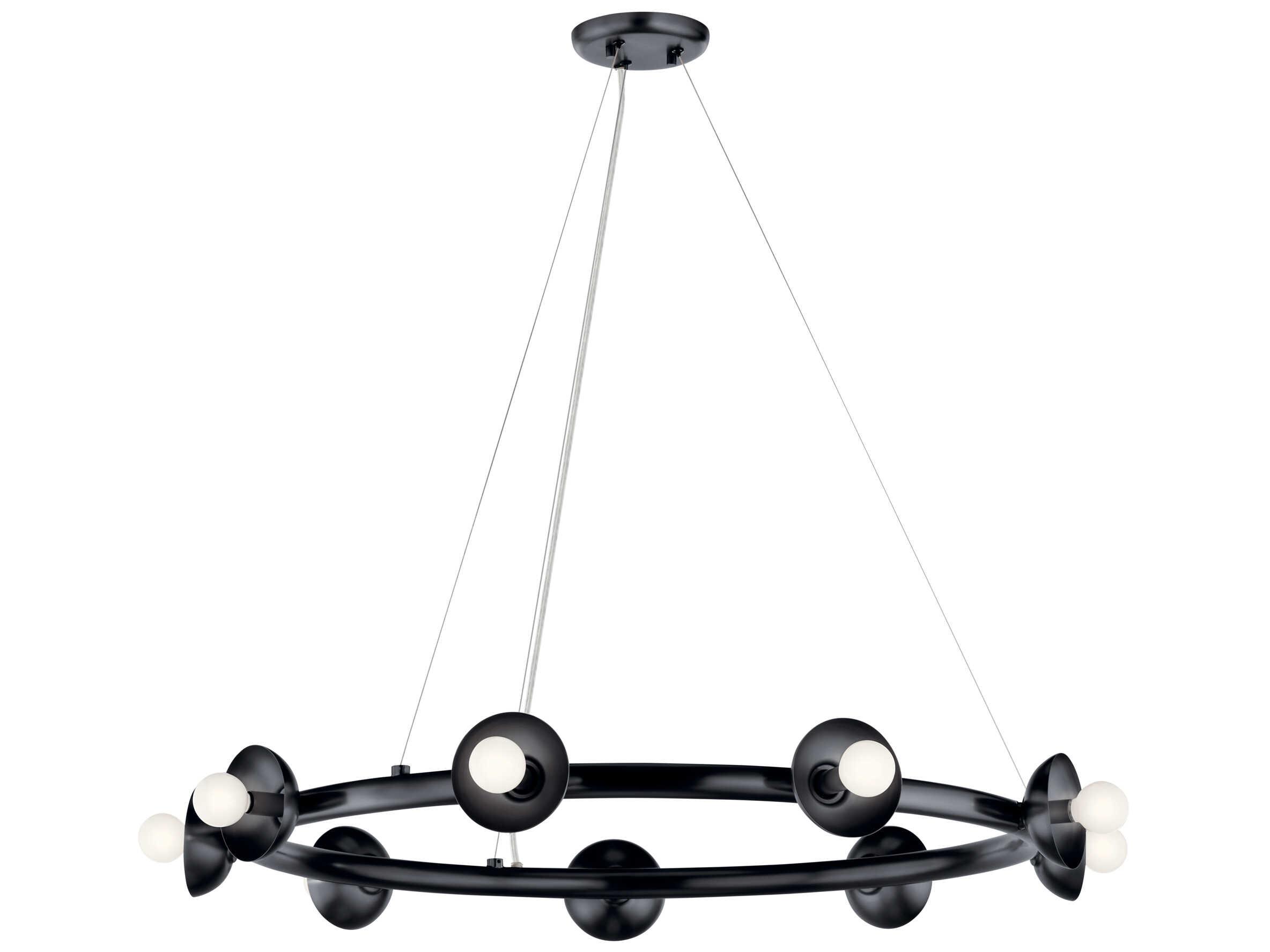 Kichler Palta 9-Light Black Chandelier