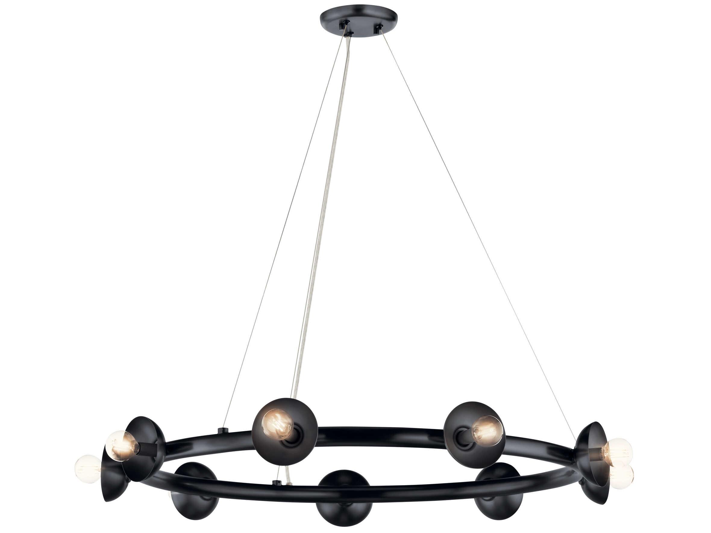 Kichler Palta 9-Light Black Chandelier