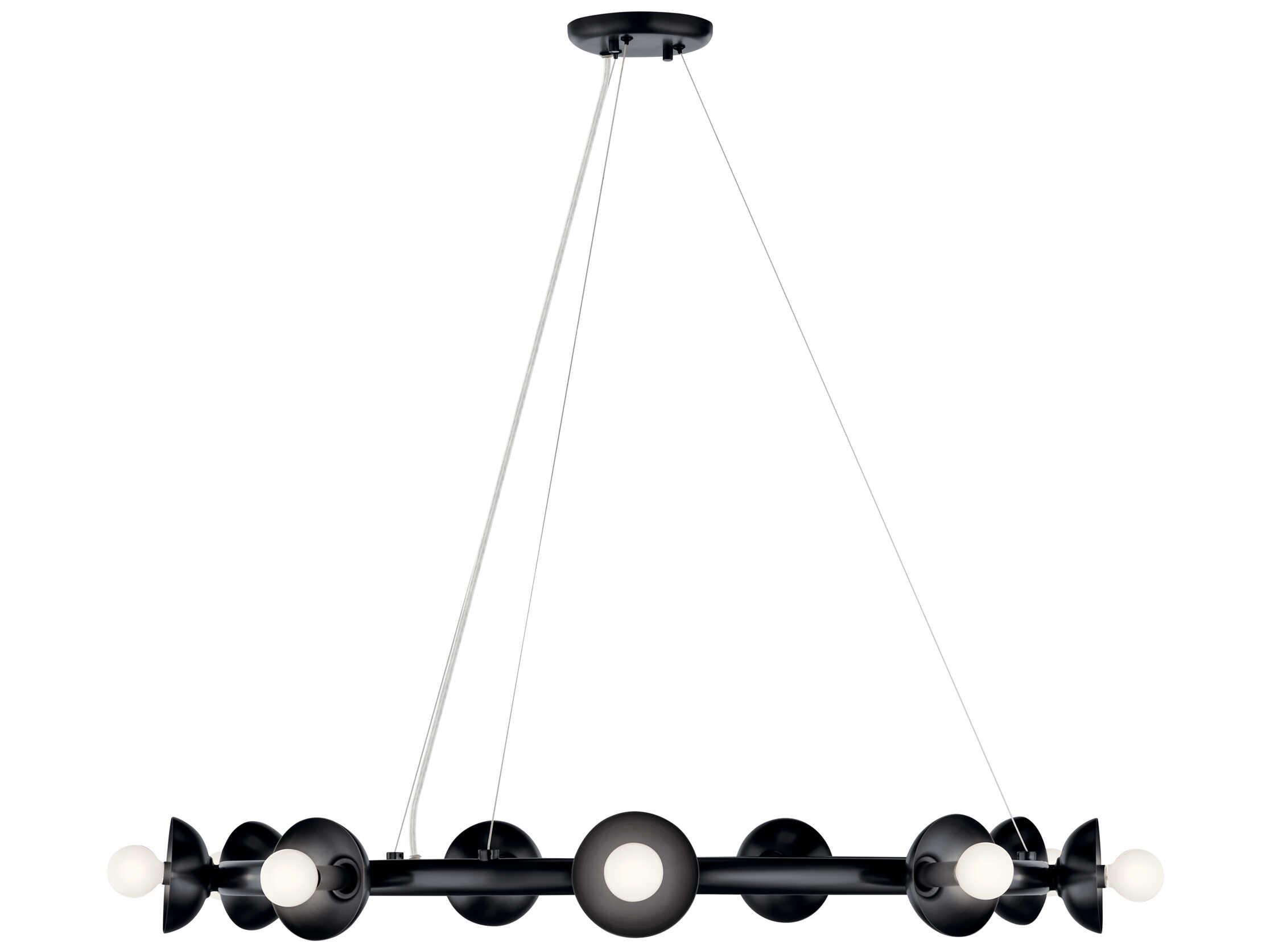 Kichler Palta 9-Light Black Chandelier