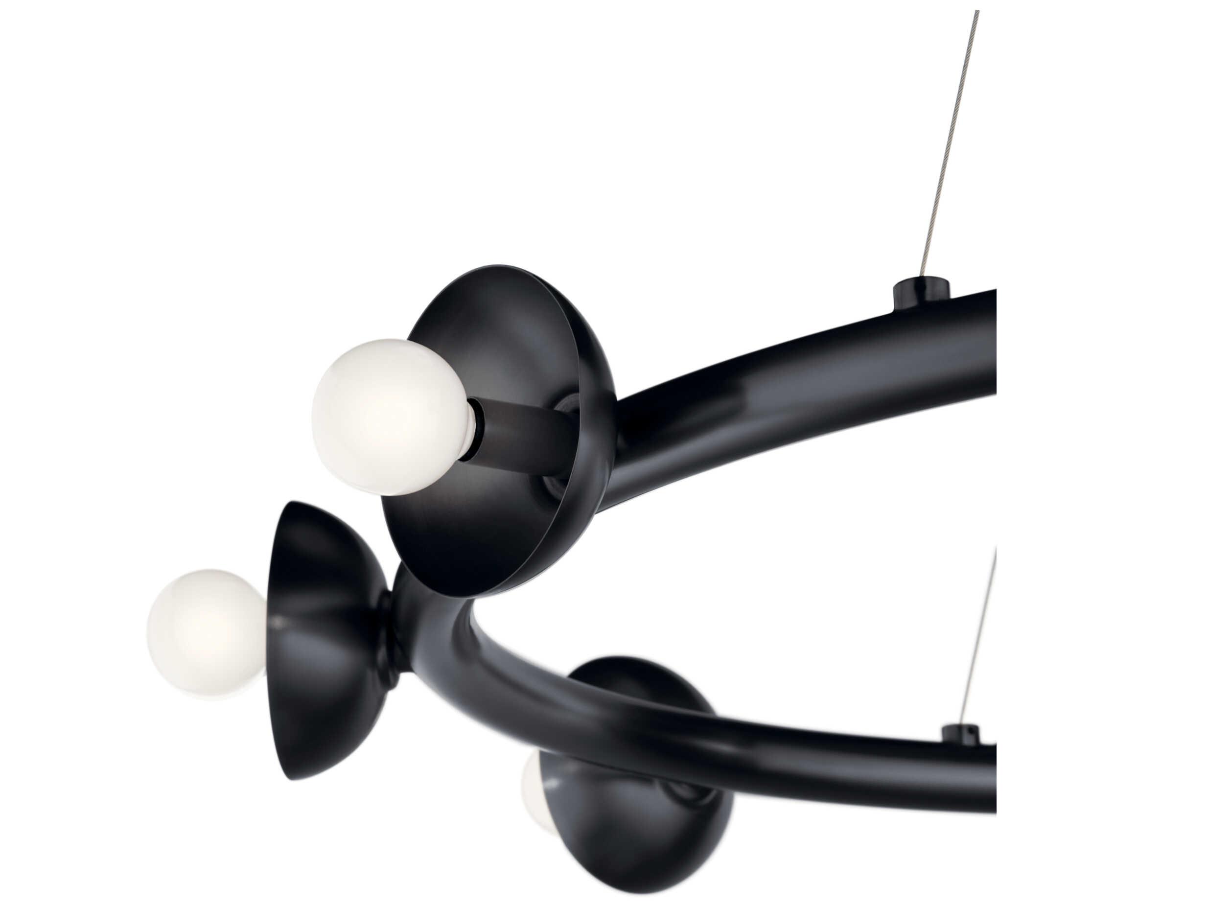 Kichler Palta 9-Light Black Chandelier
