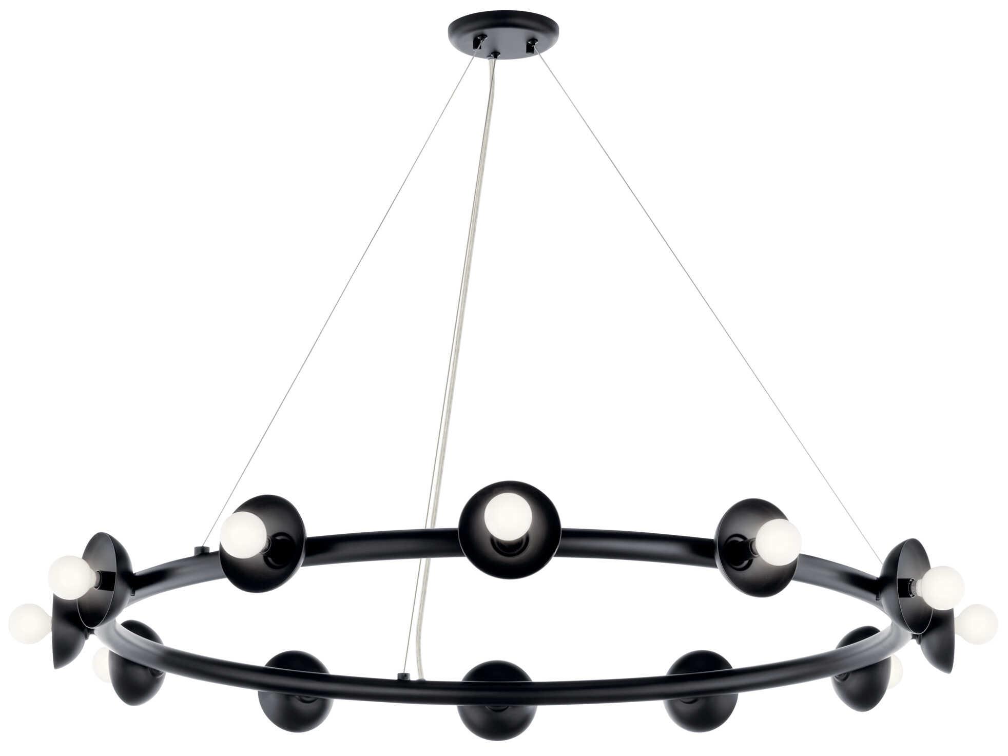Kichler Palta 12-Light Black Chandelier