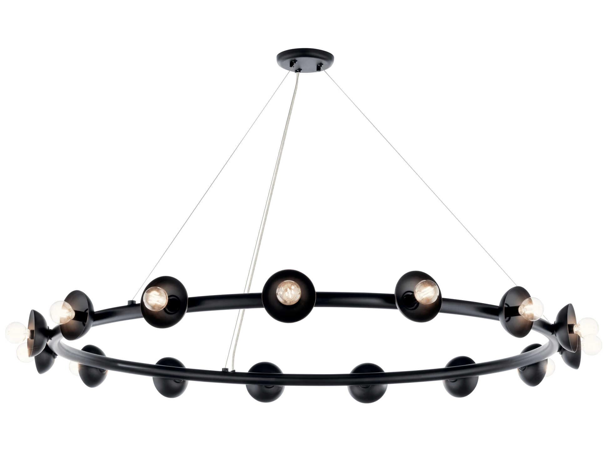 Kichler Palta 15-Light Black Chandelier