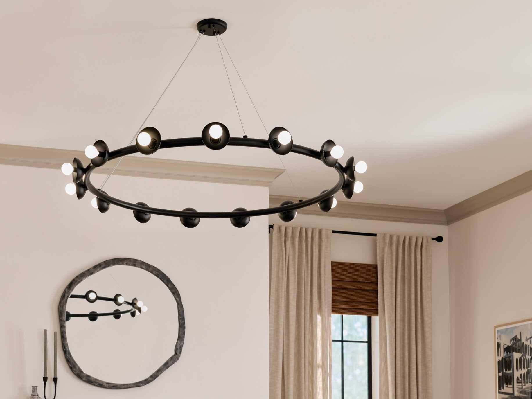 Kichler Palta 15-Light Black Chandelier