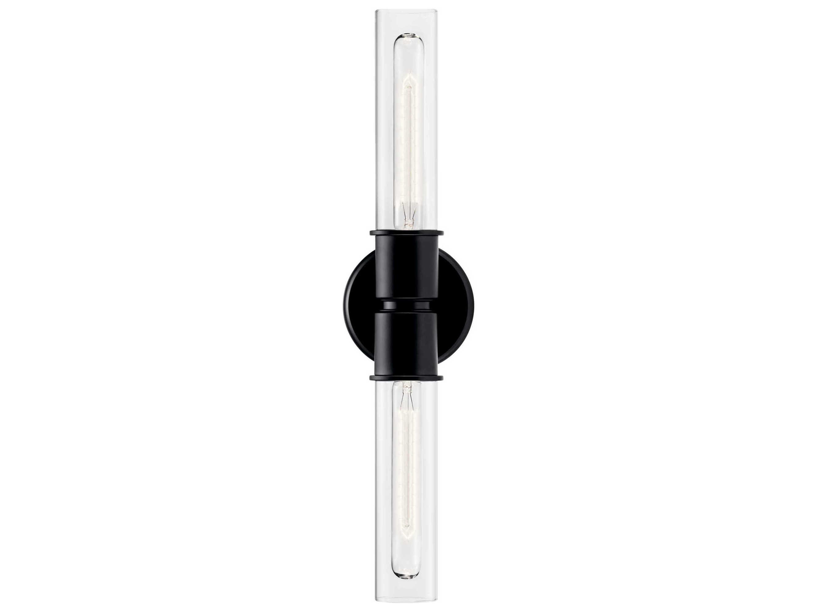 Kichler Aviv 2-Light Black Wall Sconce