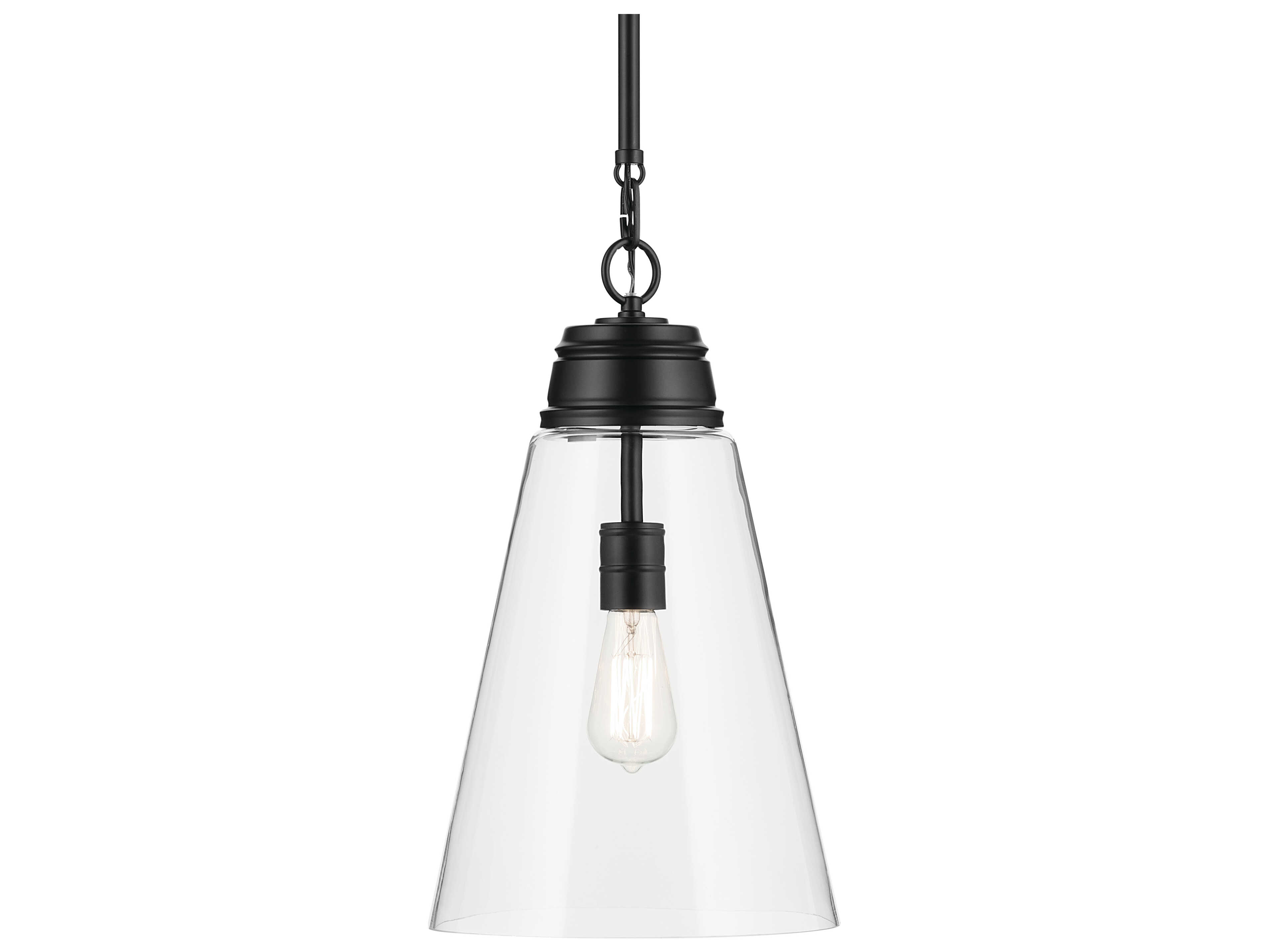 Kichler Marsailli 1-Light Black Mini Pendant