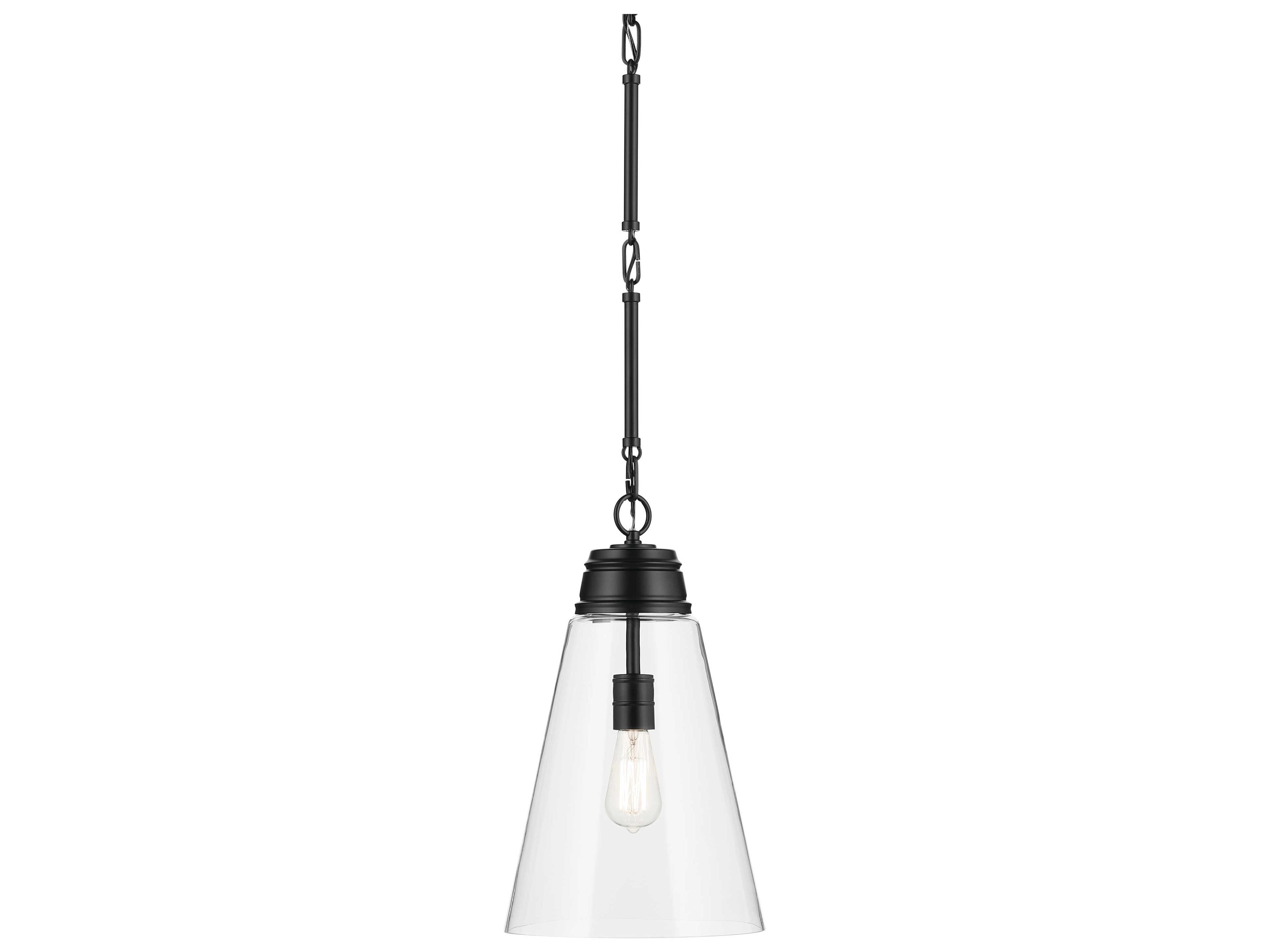 Kichler Marsailli 1-Light Black Mini Pendant