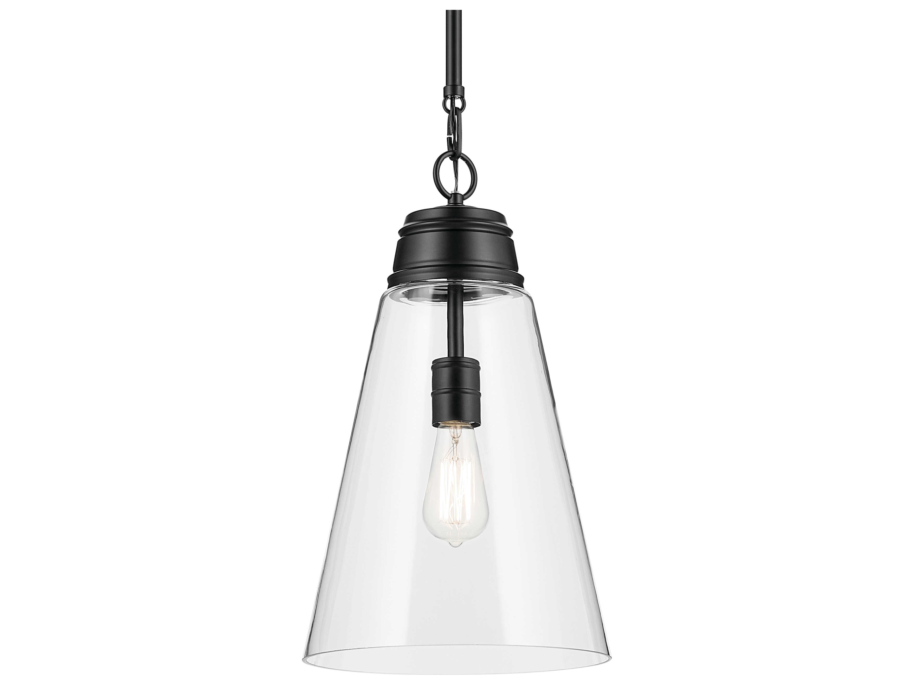 Kichler Marsailli 1-Light Black Mini Pendant