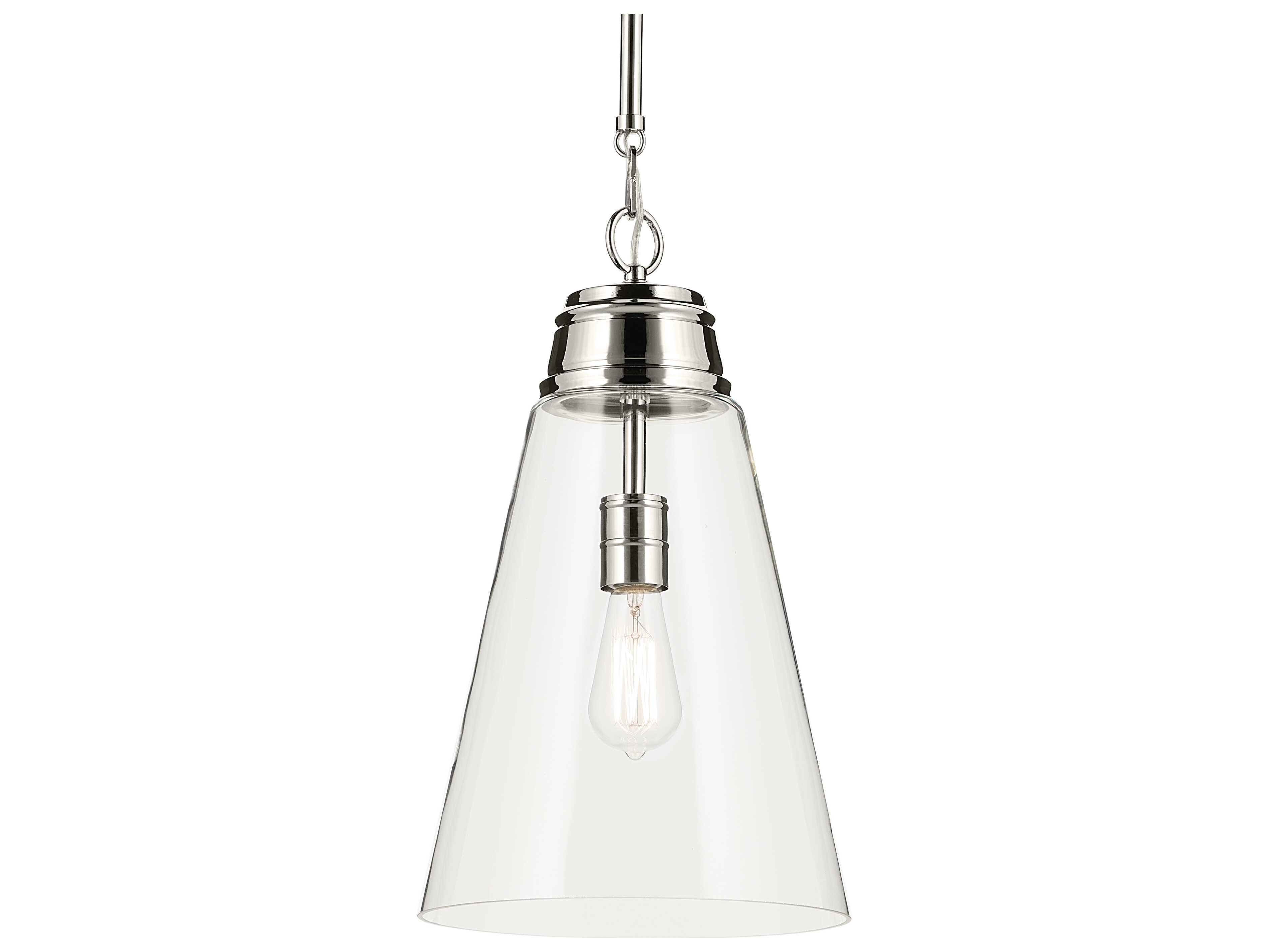 Kichler Marsailli 1-Light Polished Nickel Mini Pendant