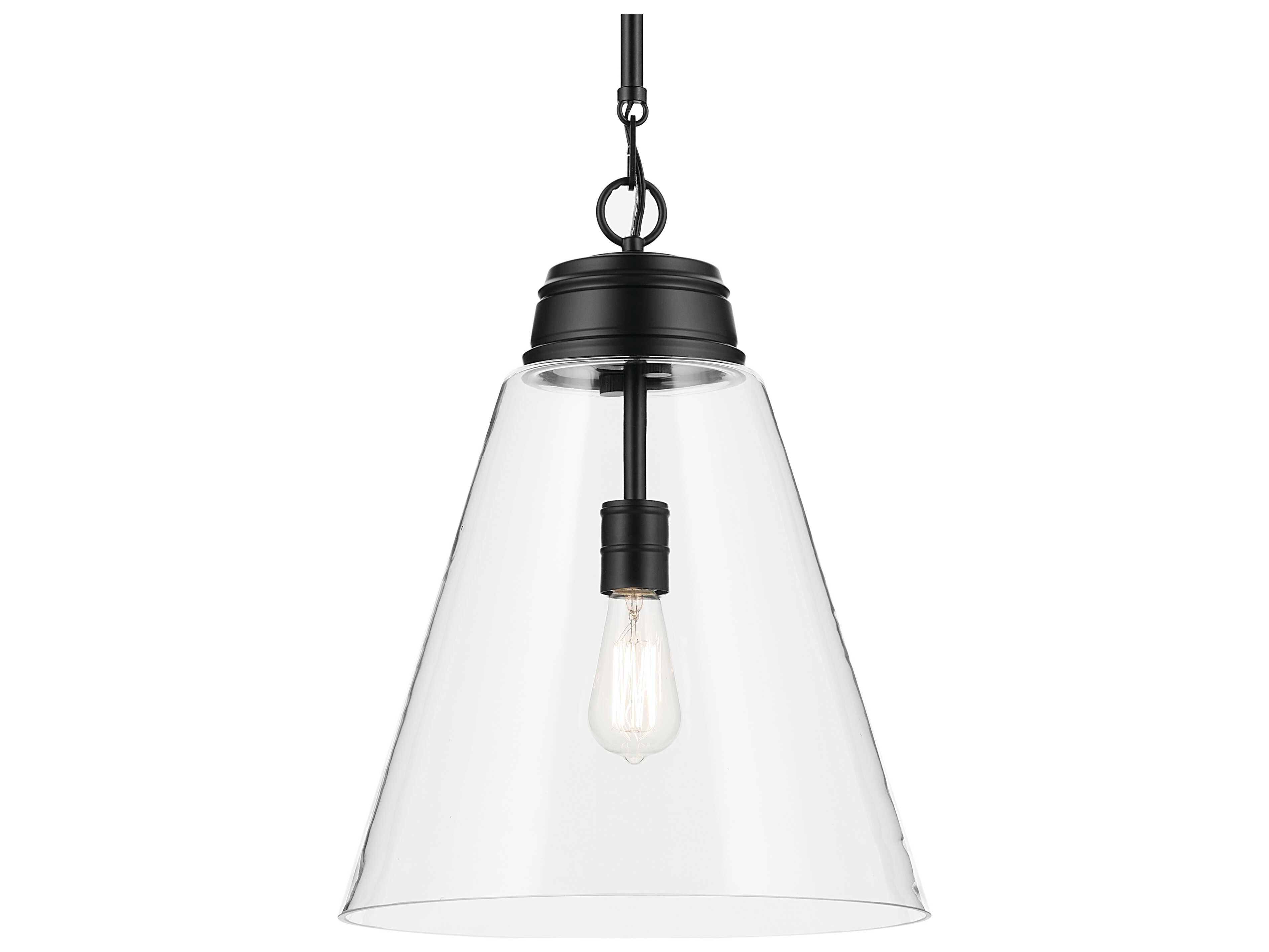 Kichler Marsailli 1-Light Black Pendant