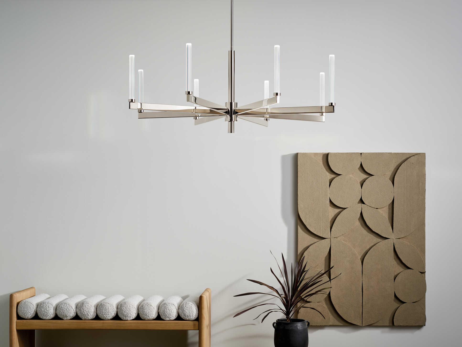 Kichler Sycara 8-Light Polished Nickel Chandelier