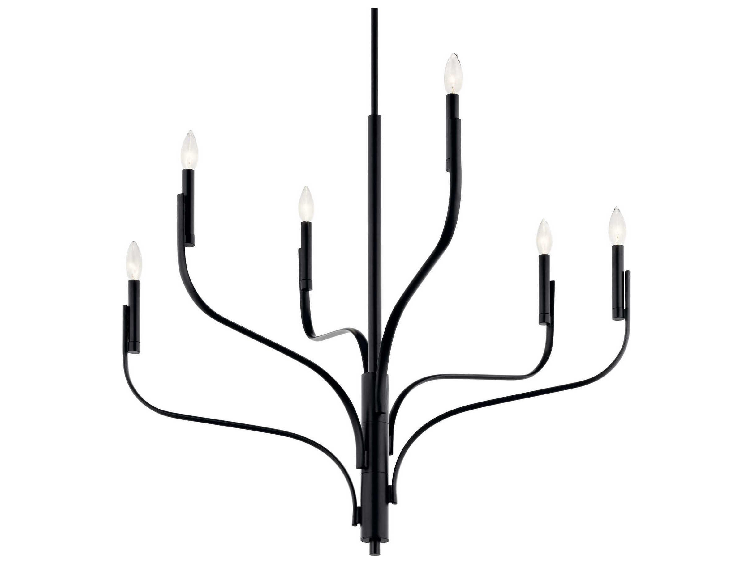 Kichler Livadia 6-Light Black Chandelier