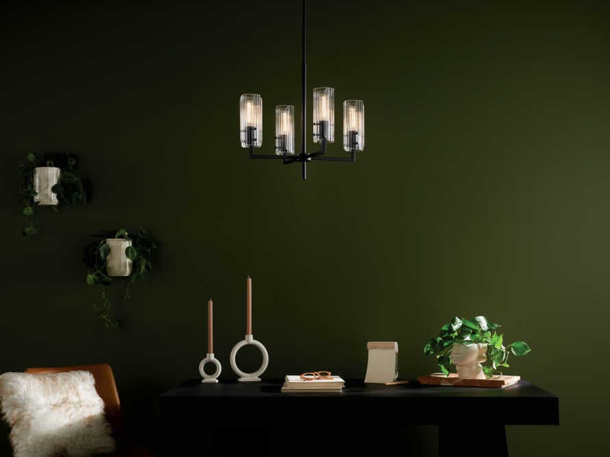Kichler Velestino 4-Light Black Cylinder Chandelier