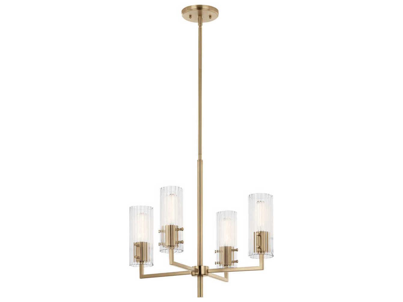 Kichler Velestino 4-Light Champagne Bronze Cylinder Chandelier