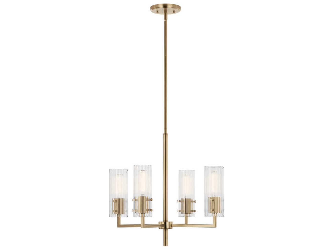 Kichler Velestino 4-Light Champagne Bronze Cylinder Chandelier
