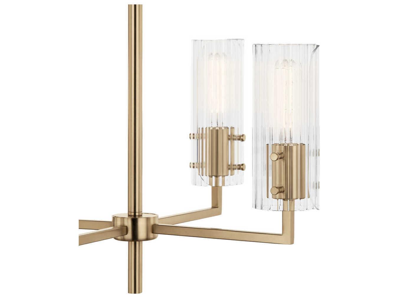 Kichler Velestino 4-Light Champagne Bronze Cylinder Chandelier