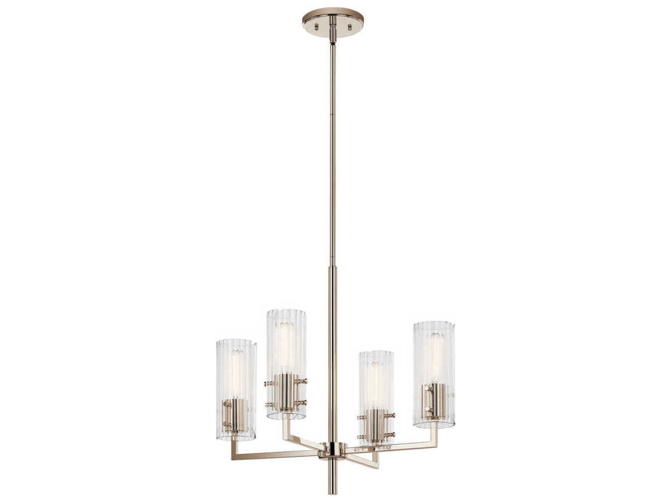 Kichler Velestino 4-Light Polished Nickel Cylinder Chandelier