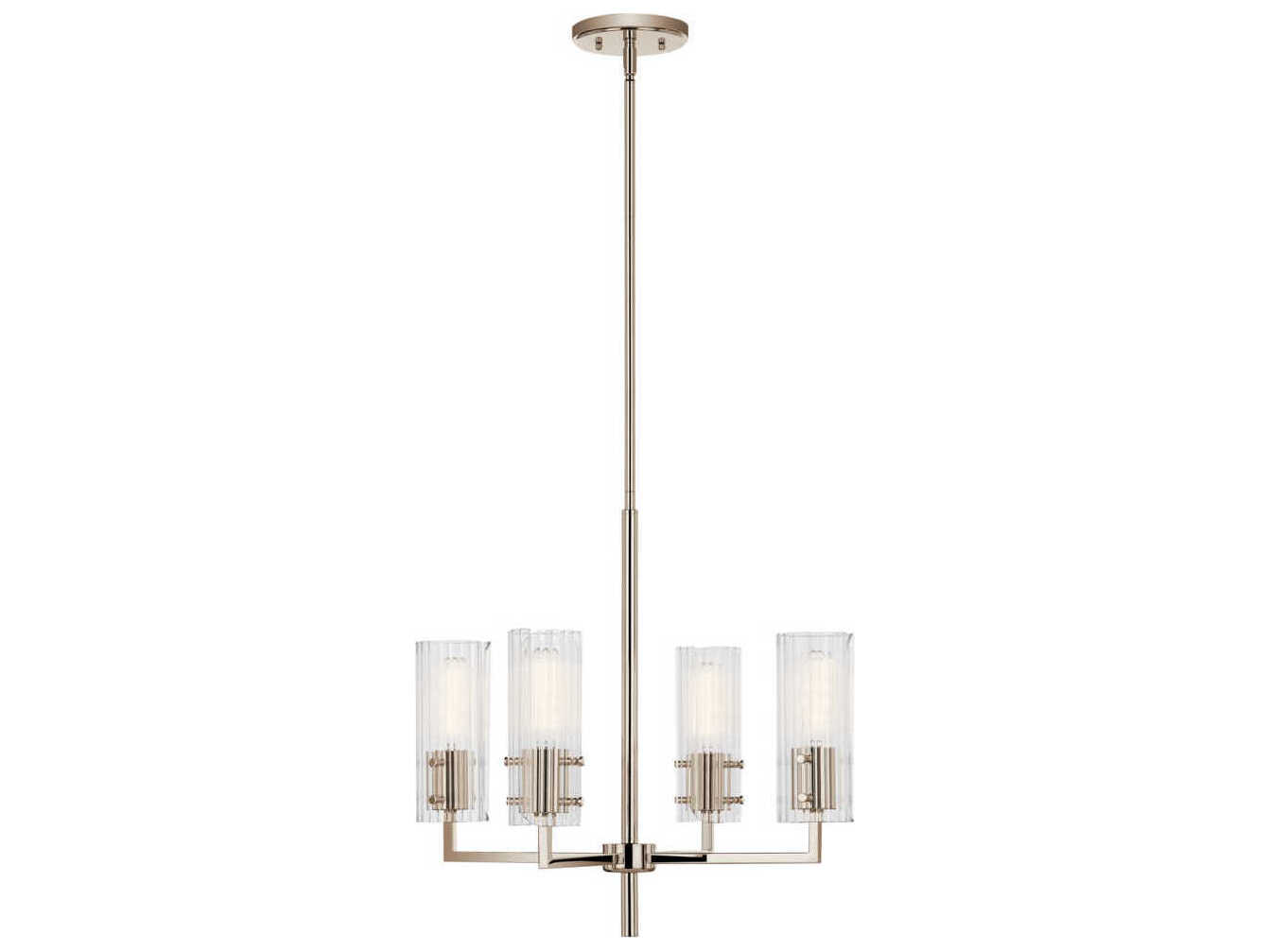 Kichler Velestino 4-Light Polished Nickel Cylinder Chandelier