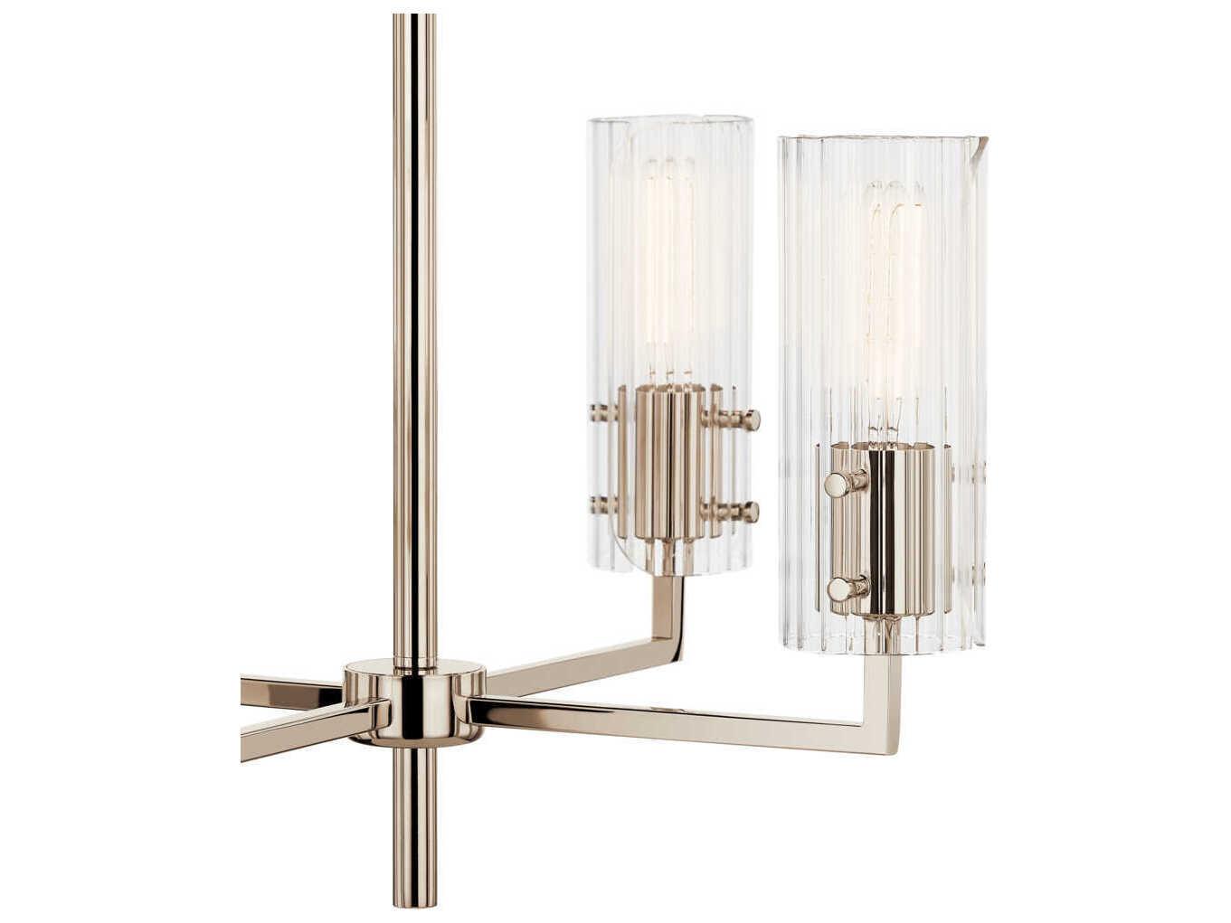 Kichler Velestino 4-Light Polished Nickel Cylinder Chandelier