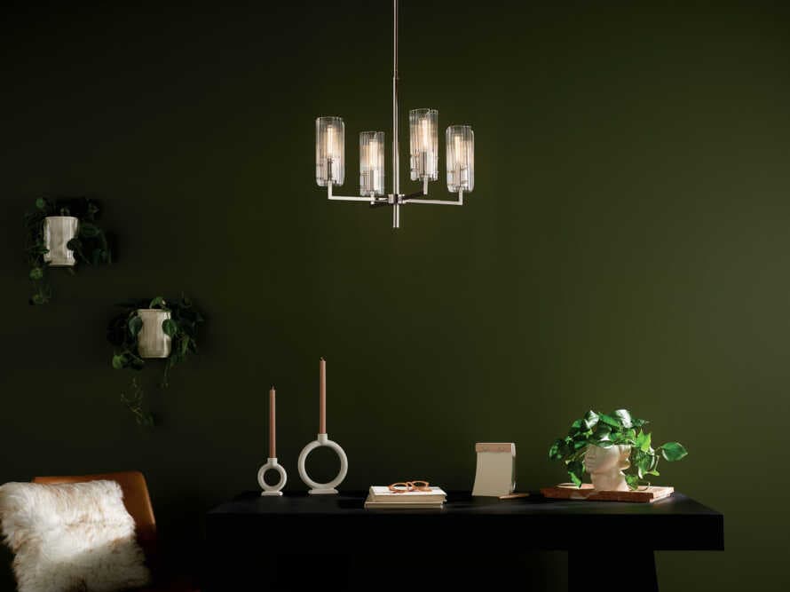 Kichler Velestino 4-Light Polished Nickel Cylinder Chandelier