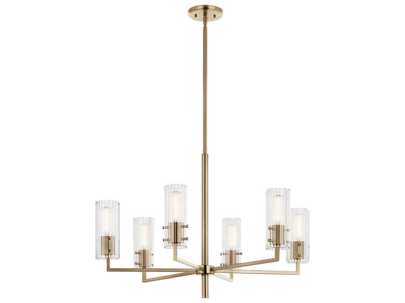Kichler Velestino 6-Light Champagne Bronze Cylinder Chandelier