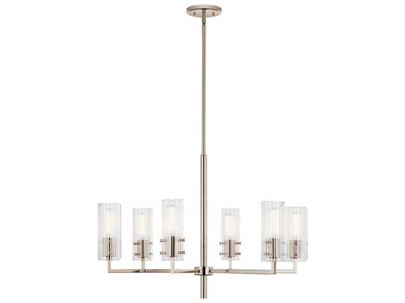 Kichler Velestino 6-Light Polished Nickel Cylinder Chandelier