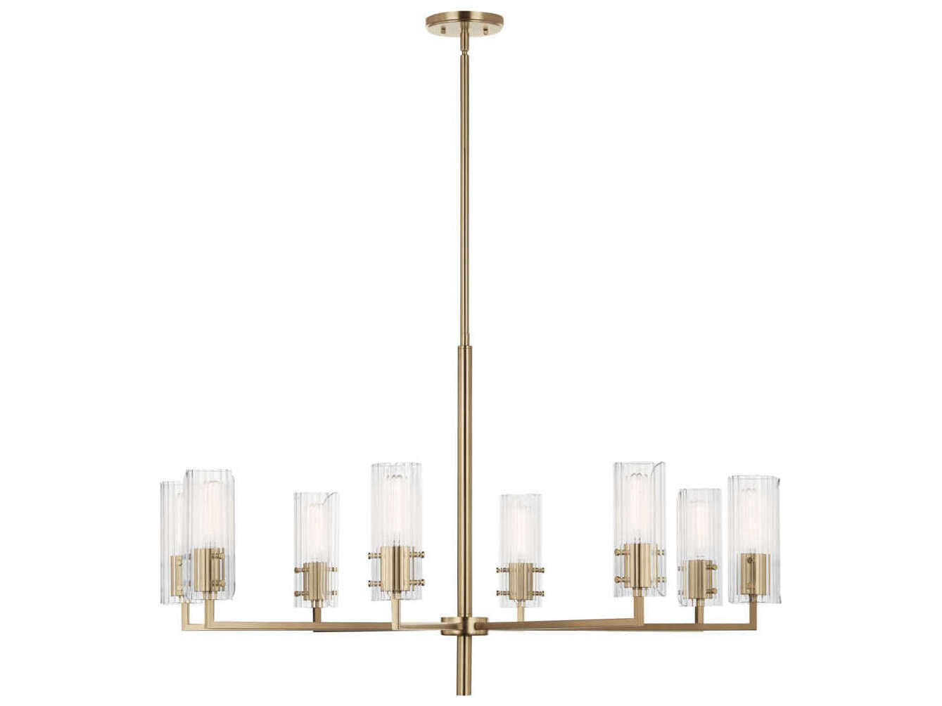 Kichler Velestino 8-Light Champagne Bronze Cylinder Chandelier