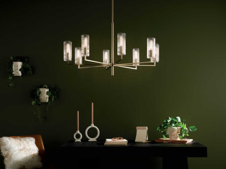 Kichler Velestino 8-Light Champagne Bronze Cylinder Chandelier