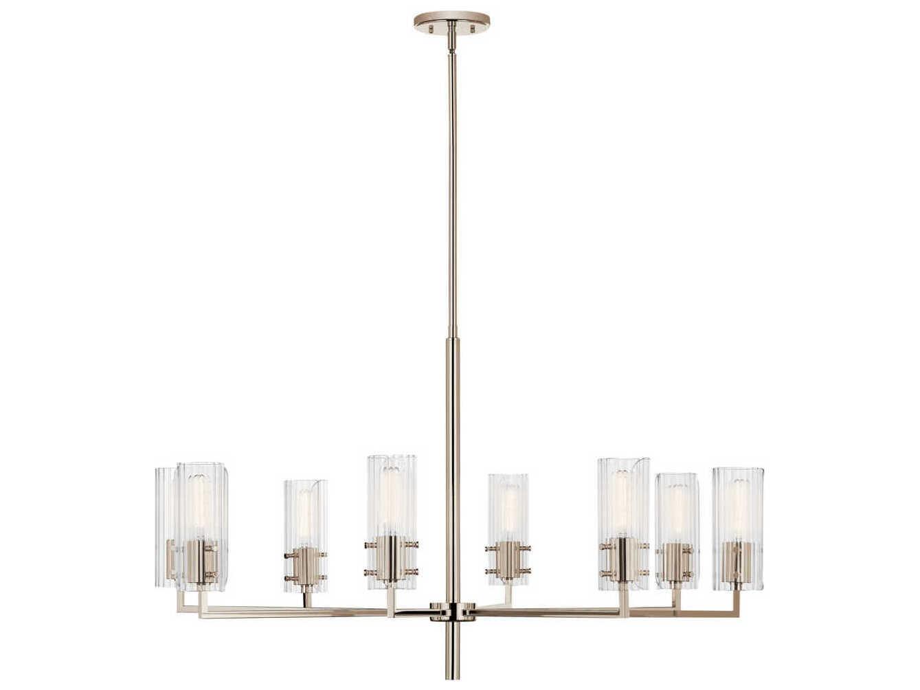 Kichler Velestino 8-Light Polished Nickel Cylinder Chandelier