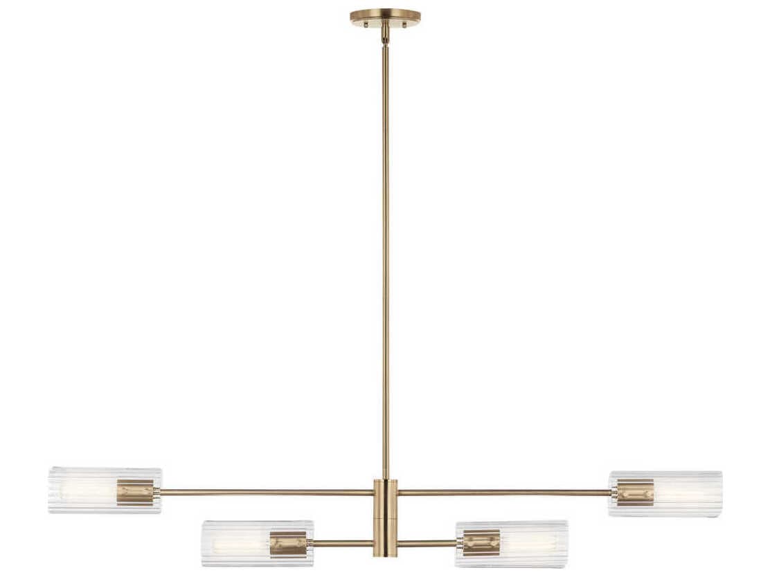 Kichler Velestino 4-Light Champagne Bronze Cylinder Linear Island Pendant