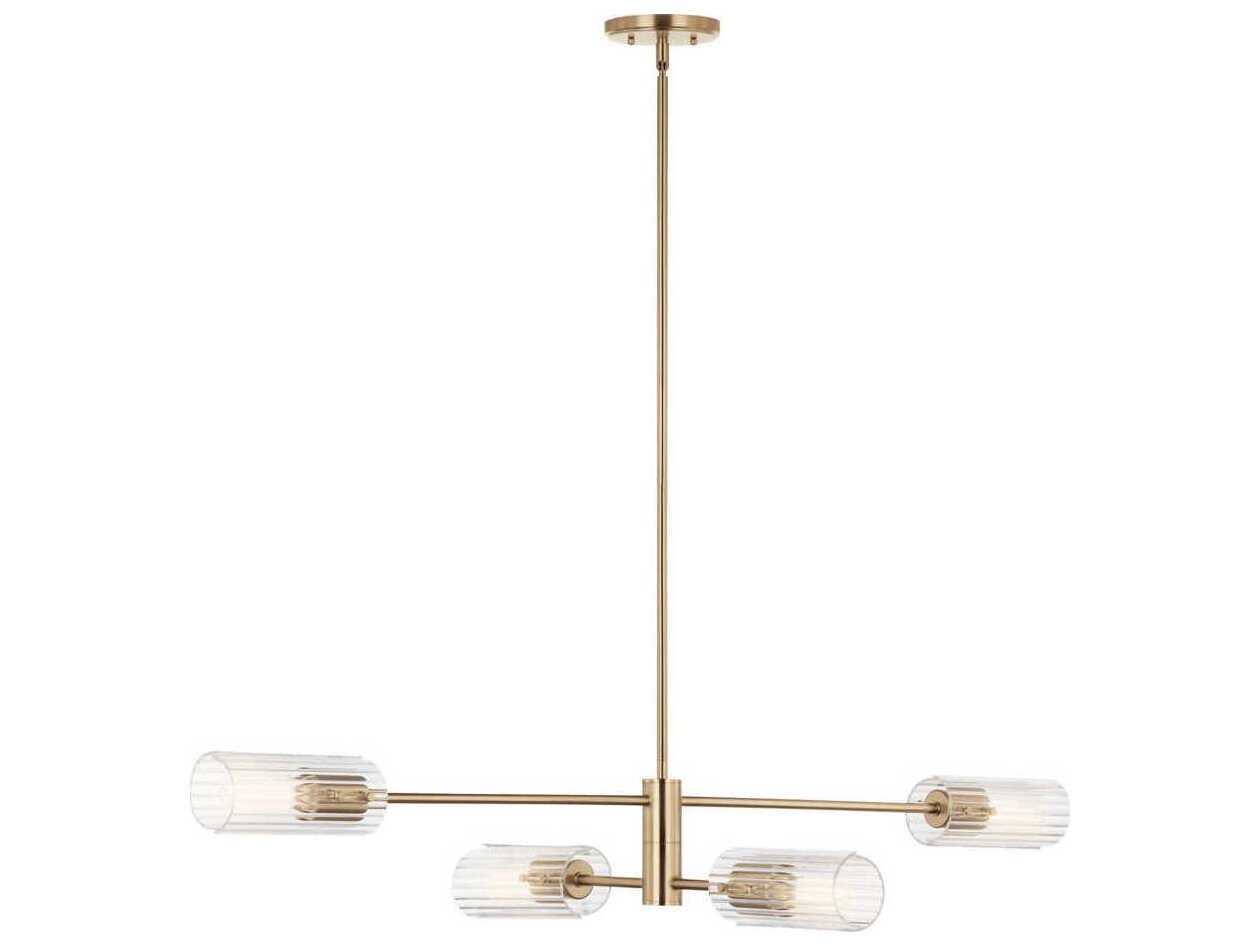 Kichler Velestino 4-Light Champagne Bronze Cylinder Linear Island Pendant