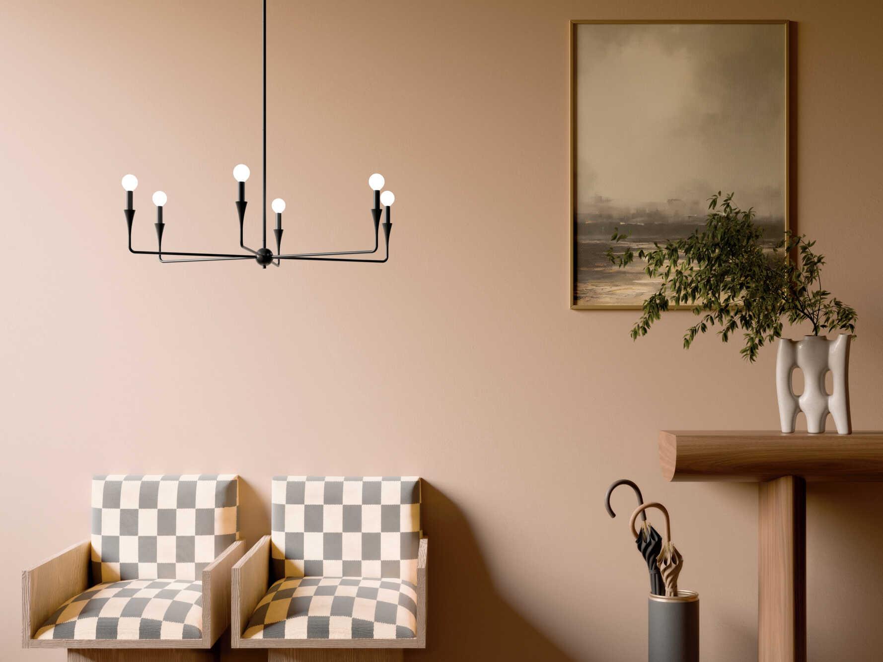 Kichler Alvaro 6-Light Black Chandelier