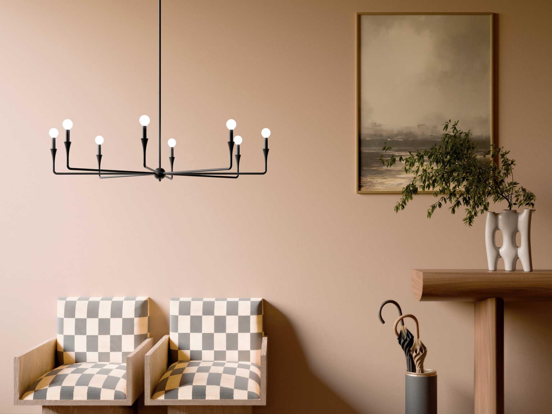 Kichler Alvaro 8-Light Black Chandelier