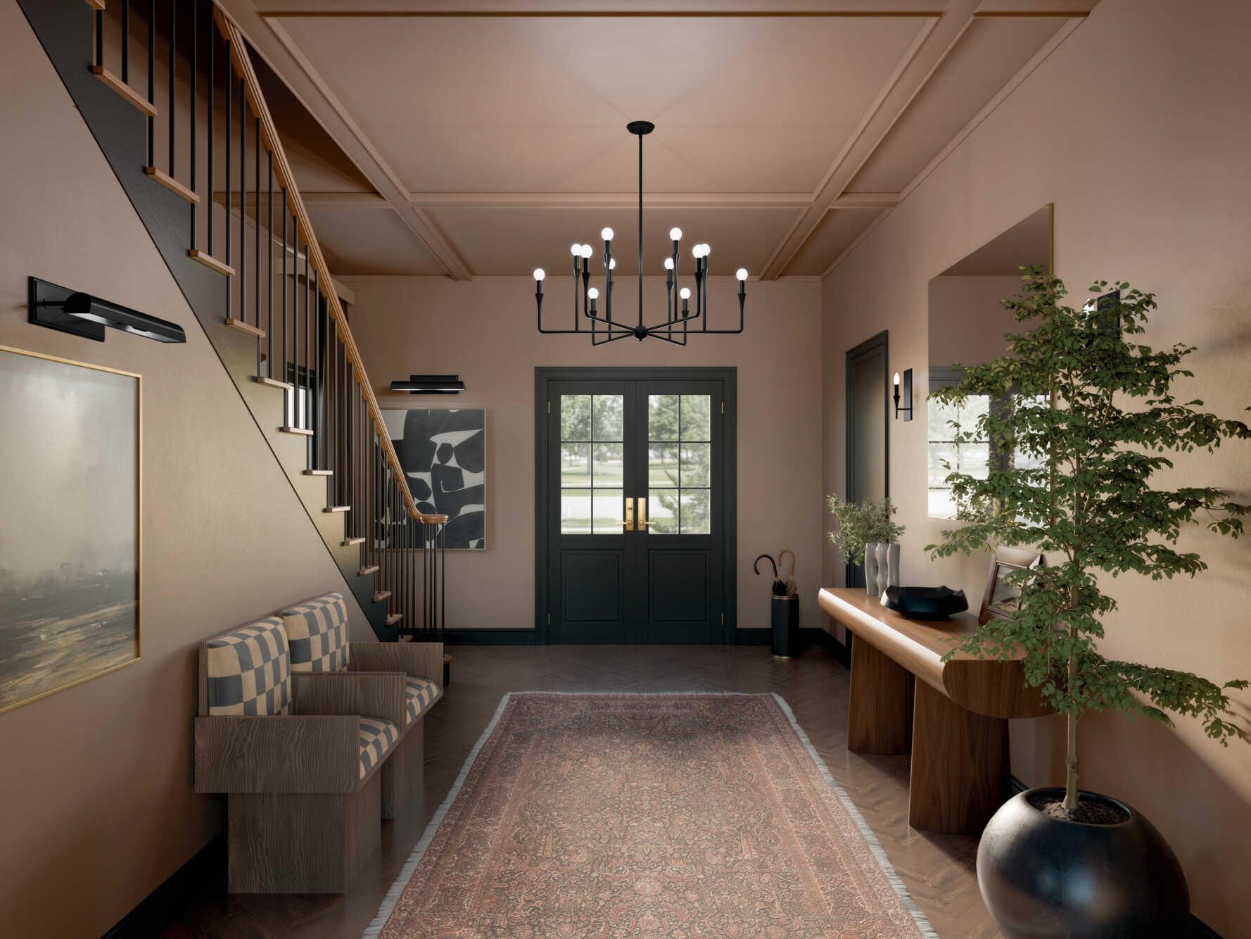 Kichler Alvaro 12-Light Black Chandelier