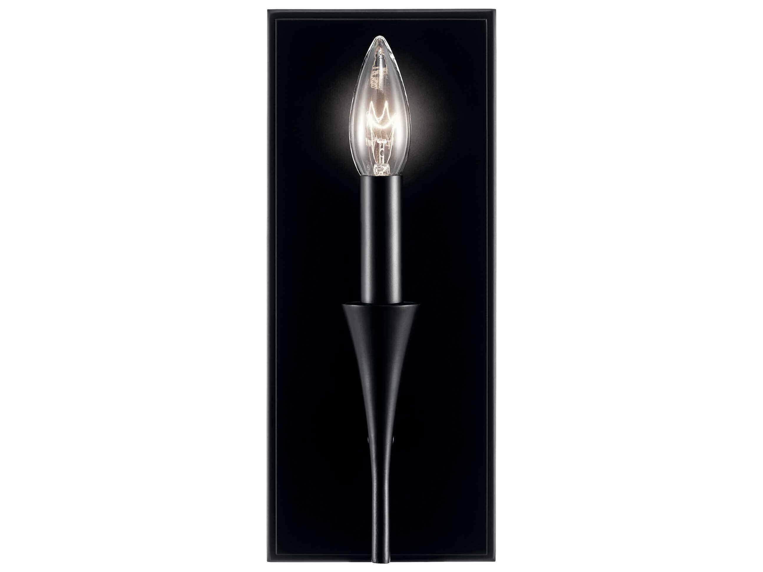Kichler Alvaro 1-Light Black Wall Sconce