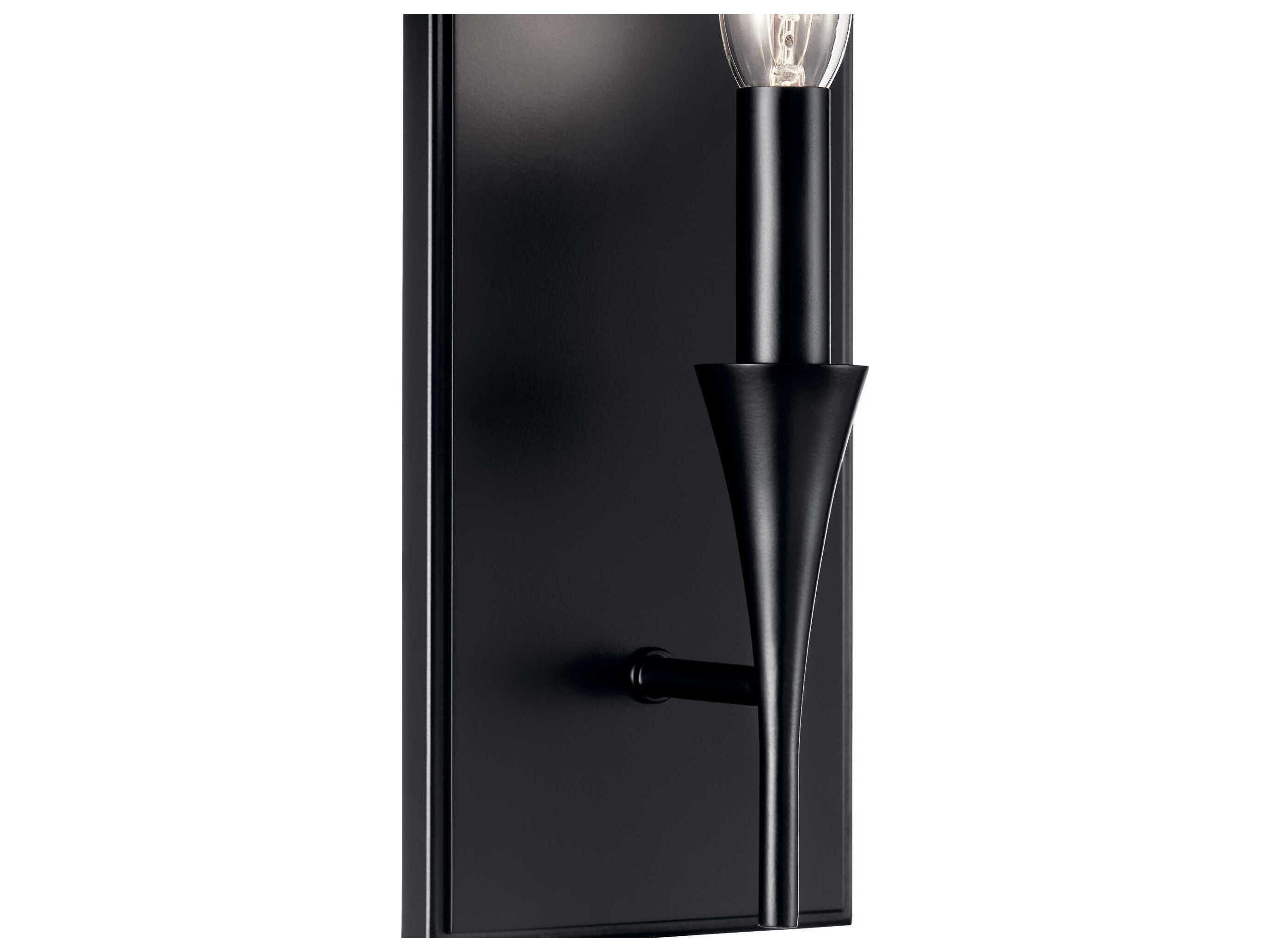 Kichler Alvaro 1-Light Black Wall Sconce