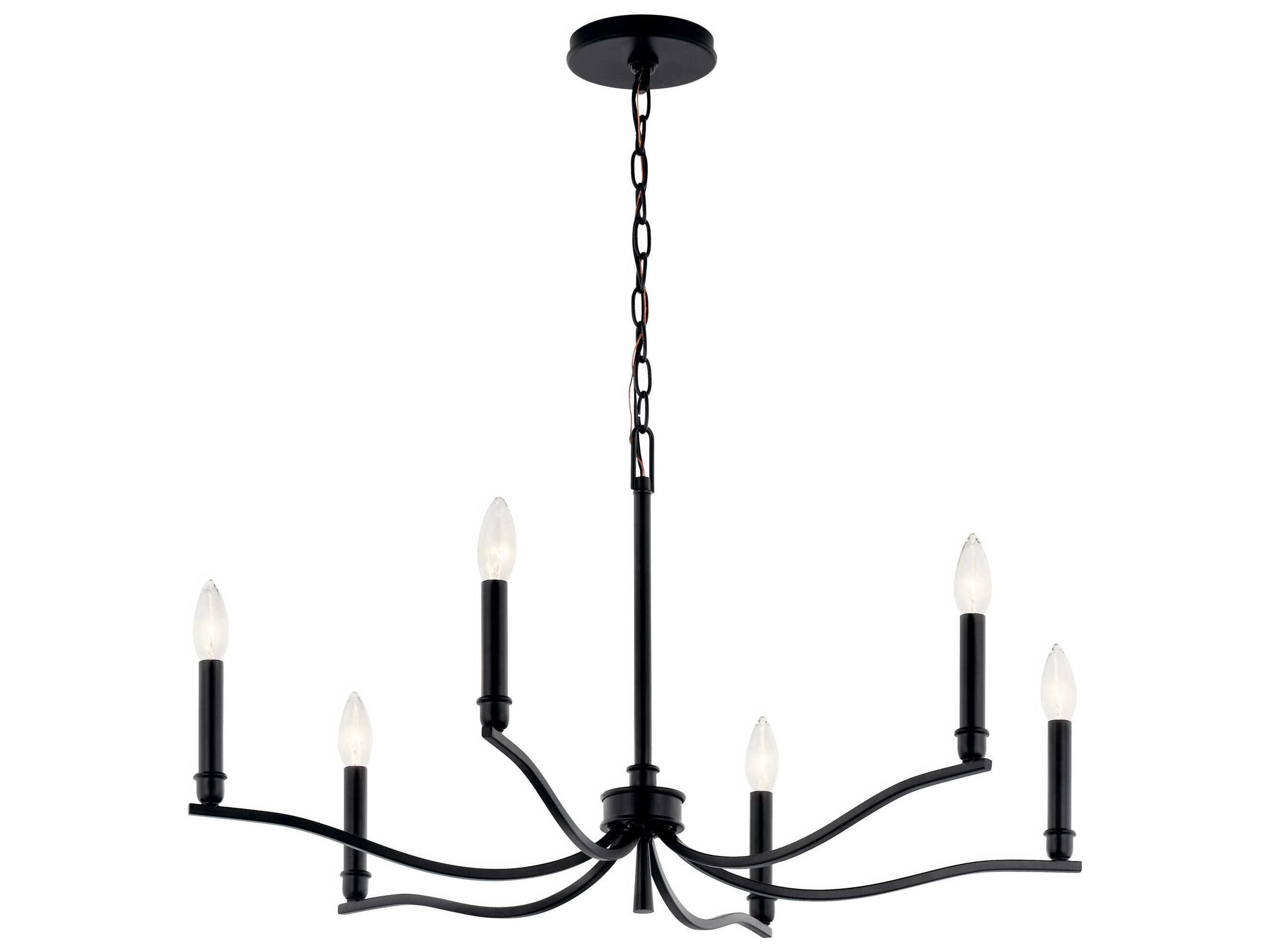 Kichler Malene 6-Light Black Chandelier
