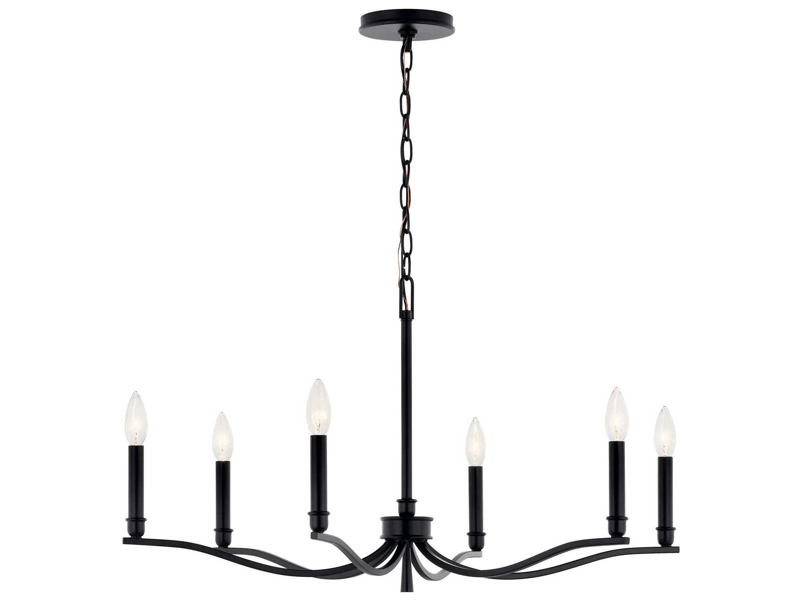 Kichler Malene 6-Light Black Chandelier