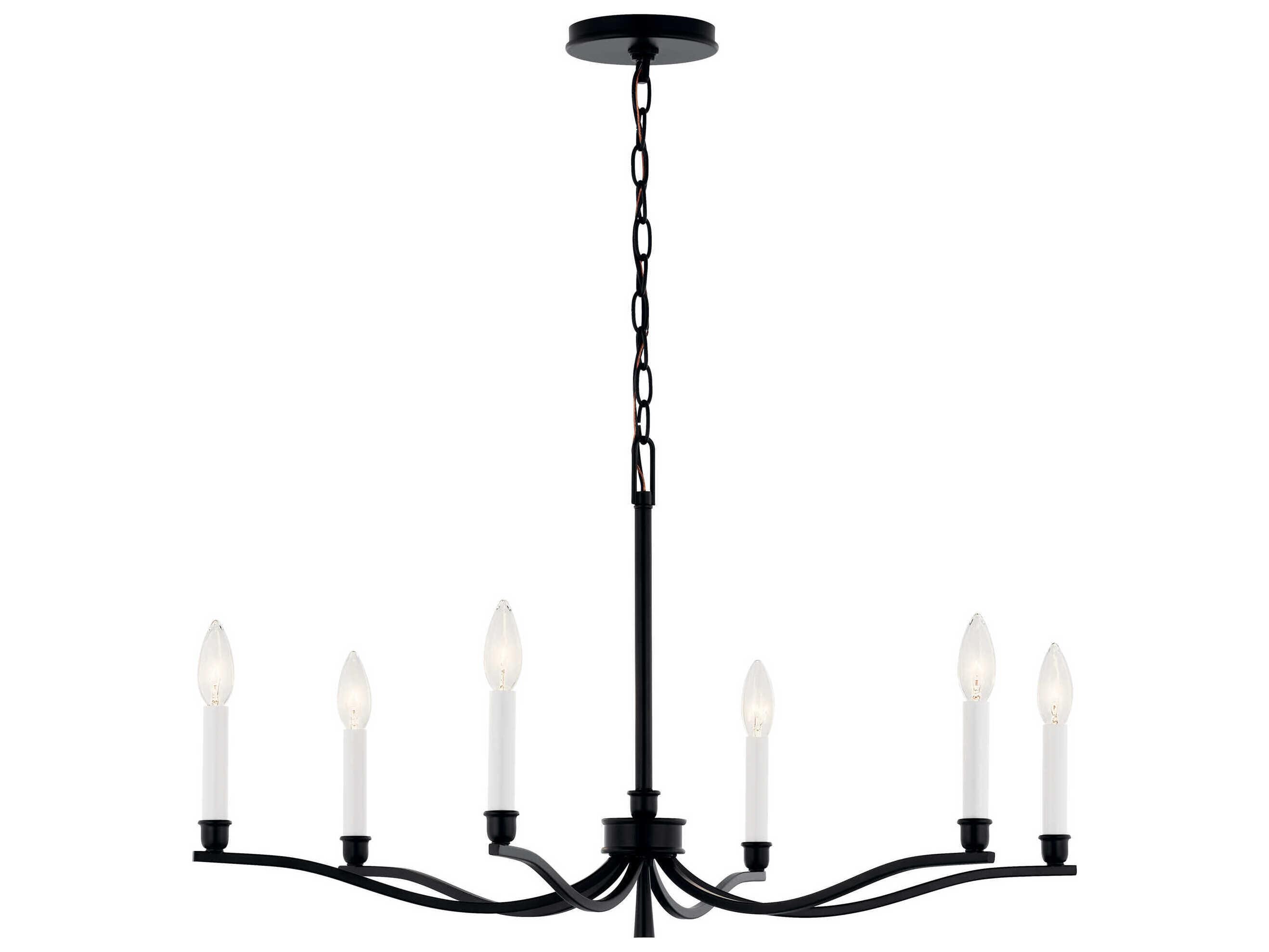 Kichler Malene 6-Light Black Chandelier