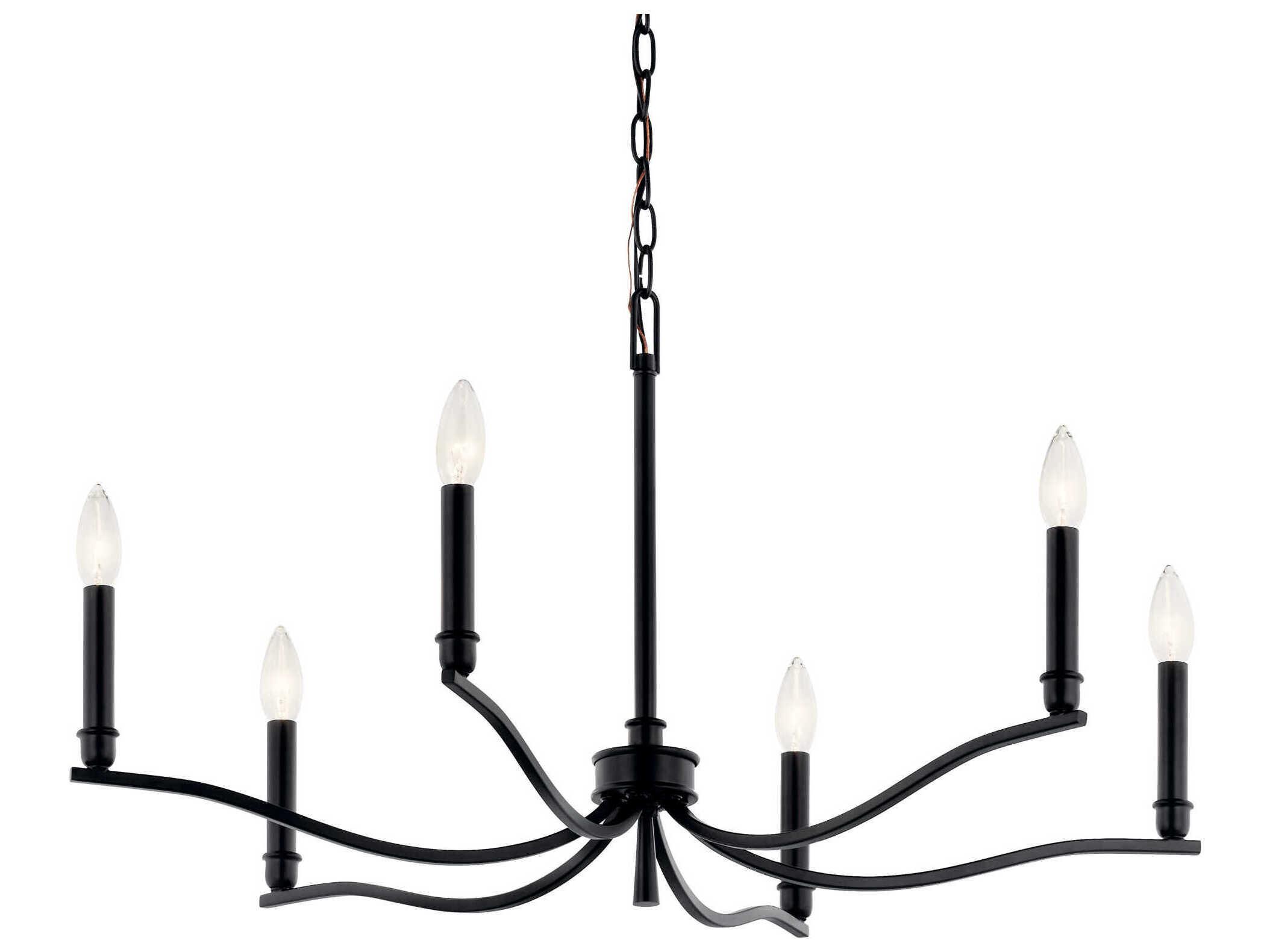 Kichler Malene 6-Light Black Chandelier