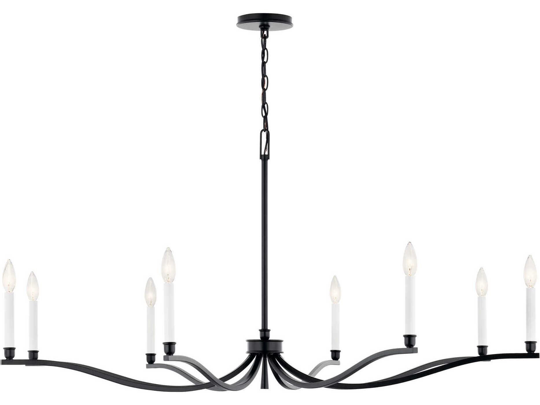 Kichler Malene 8-Light Black Chandelier