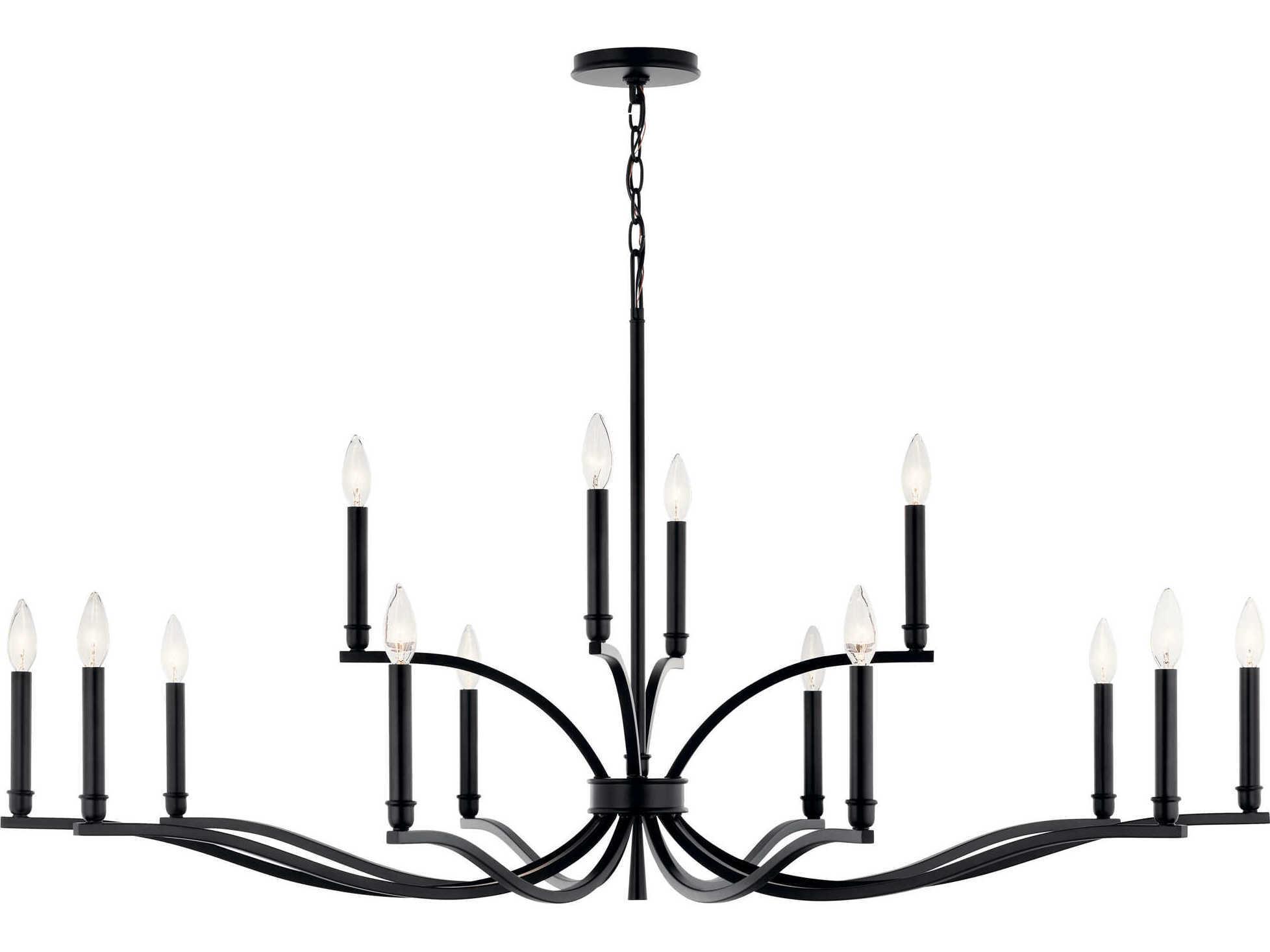 Kichler Malene 14-Light Black Chandelier