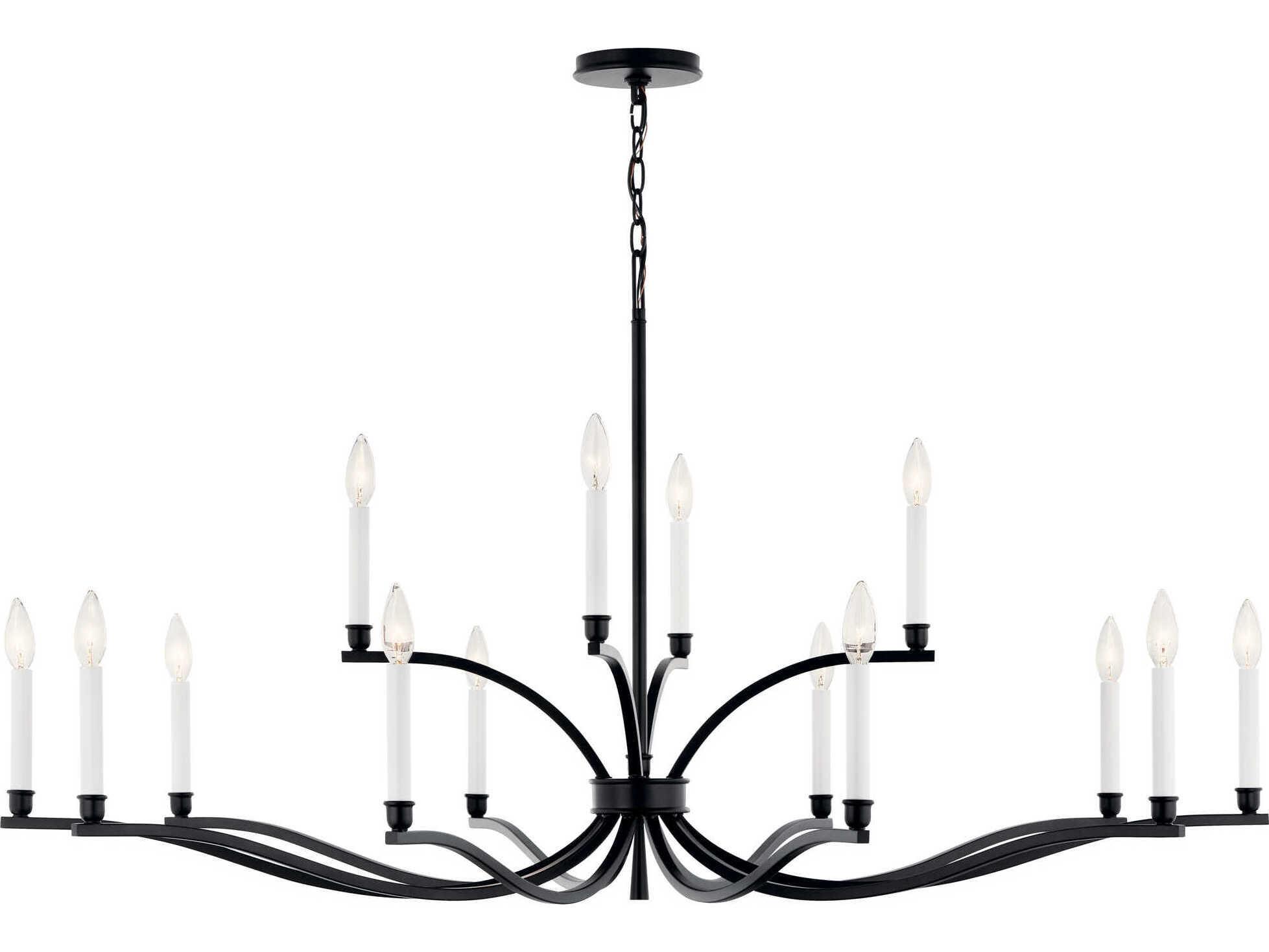 Kichler Malene 14-Light Black Chandelier