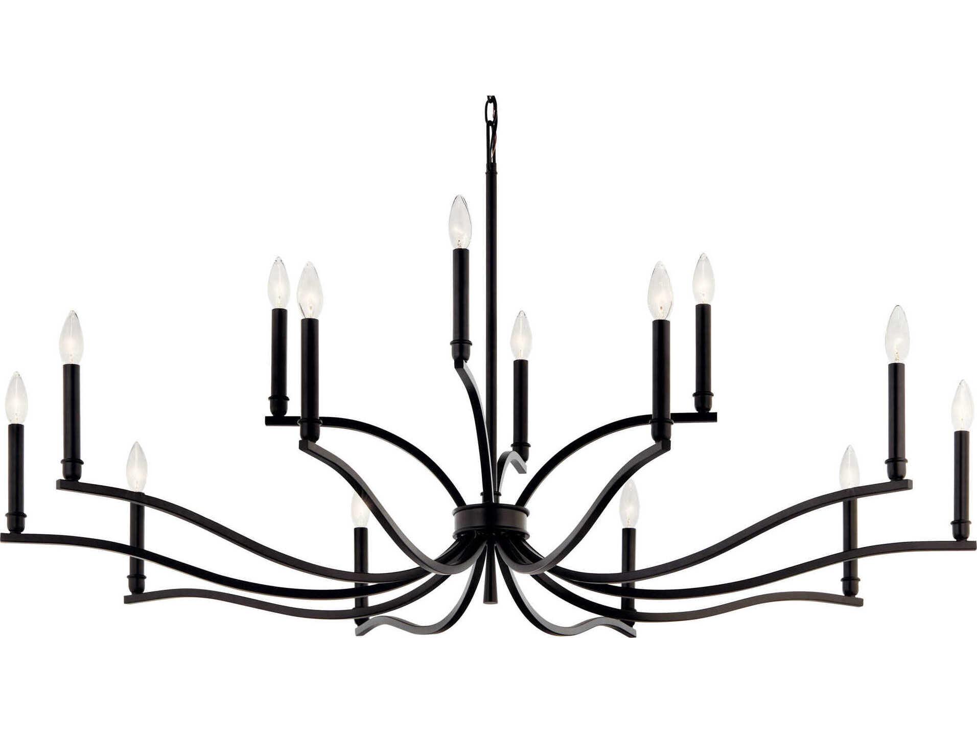 Kichler Malene 14-Light Black Chandelier