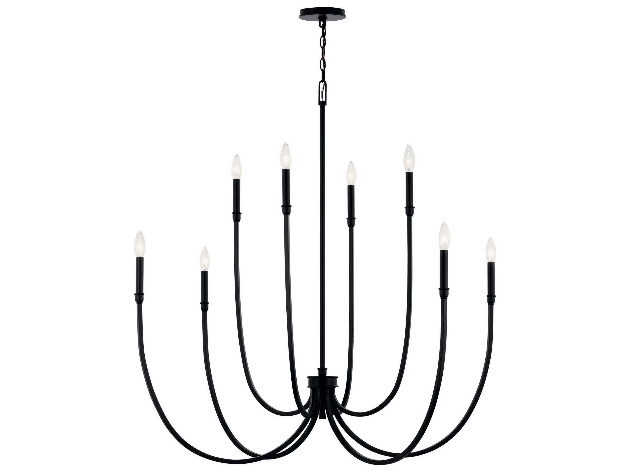 Kichler Malene 8-Light Black Chandelier