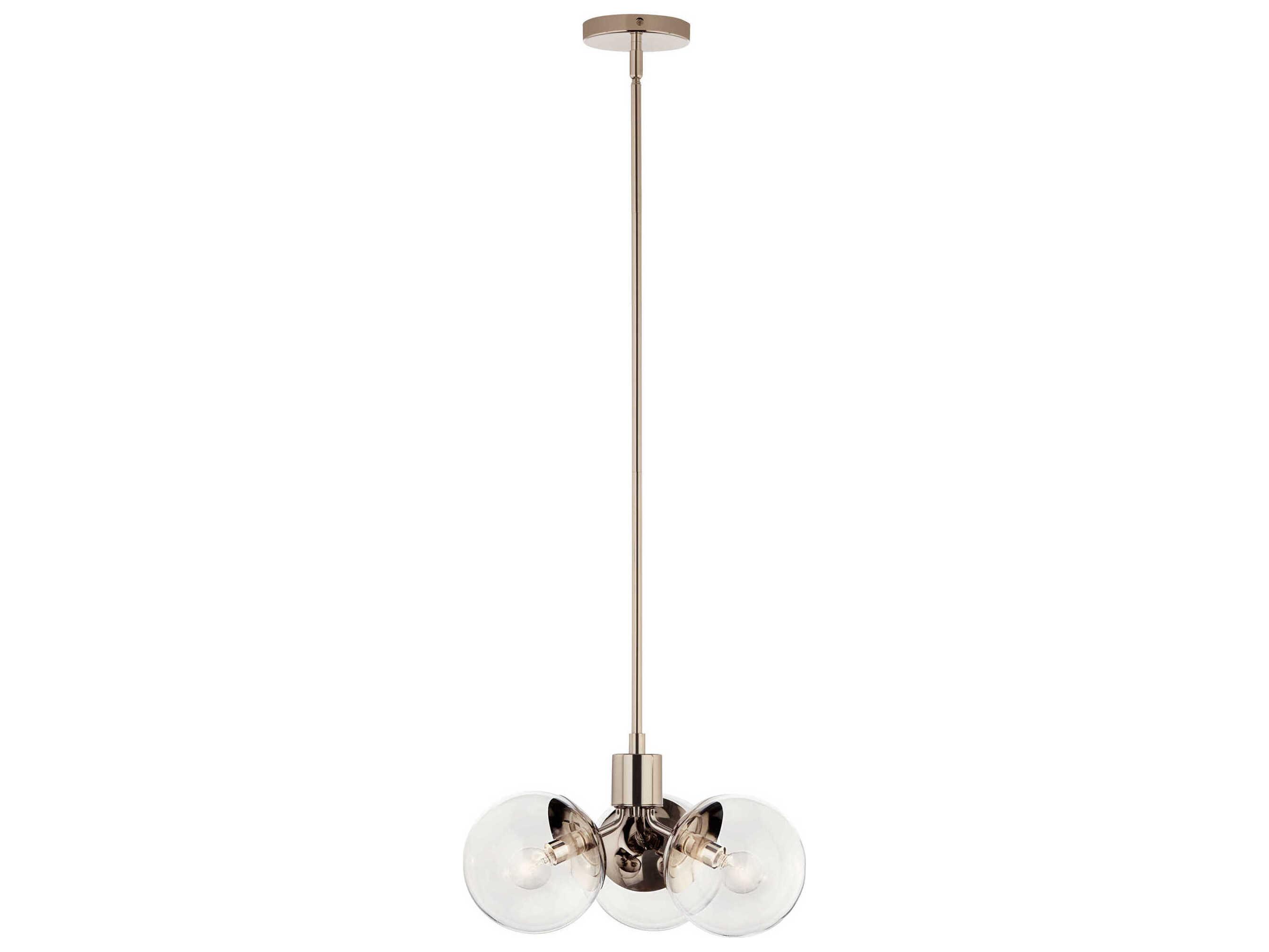 Kichler Silvarious 3-Light Polished Nickel Pendant