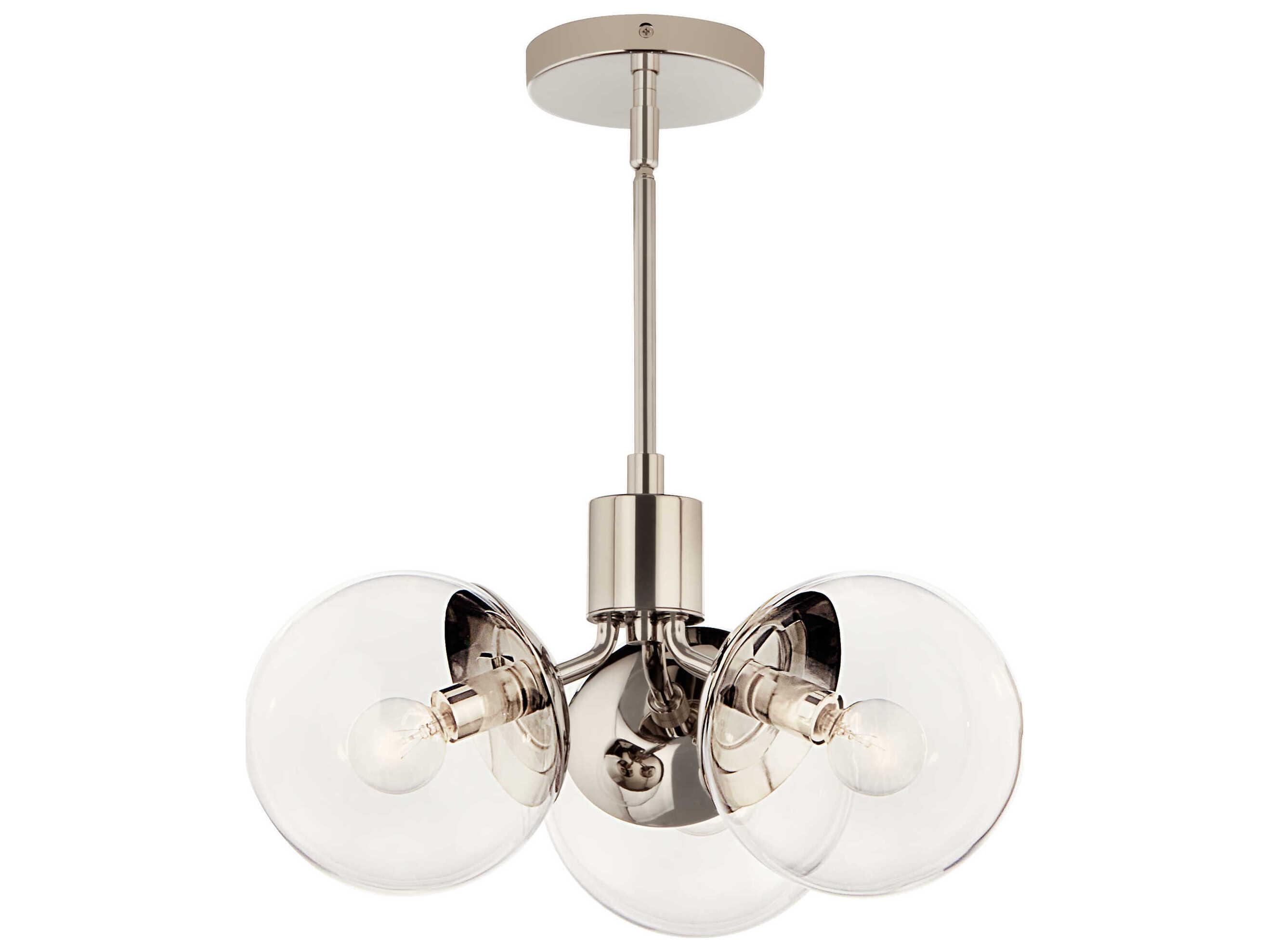 Kichler Silvarious 3-Light Polished Nickel Pendant