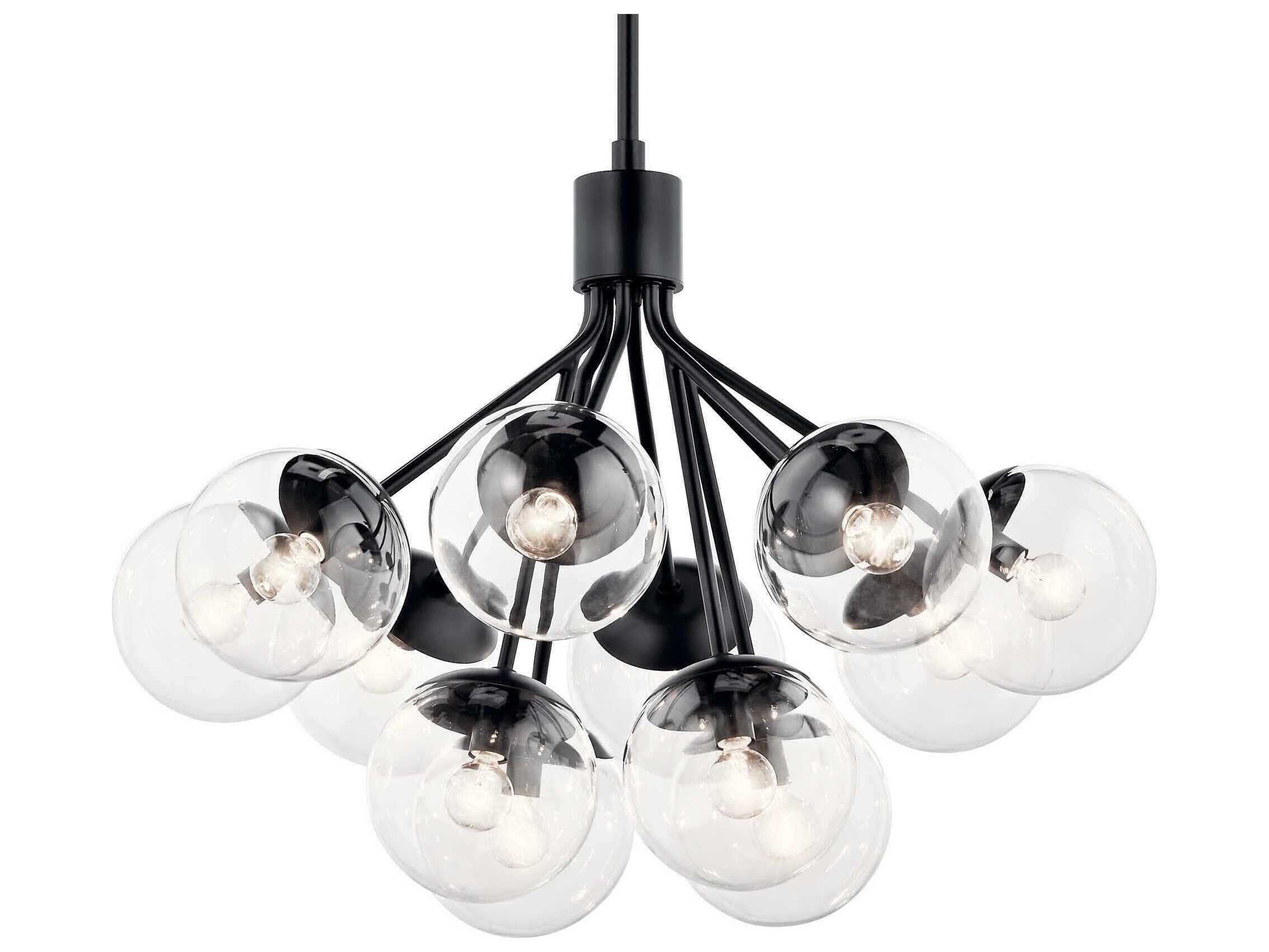 Kichler Silvarious 12-Light Black Chandelier
