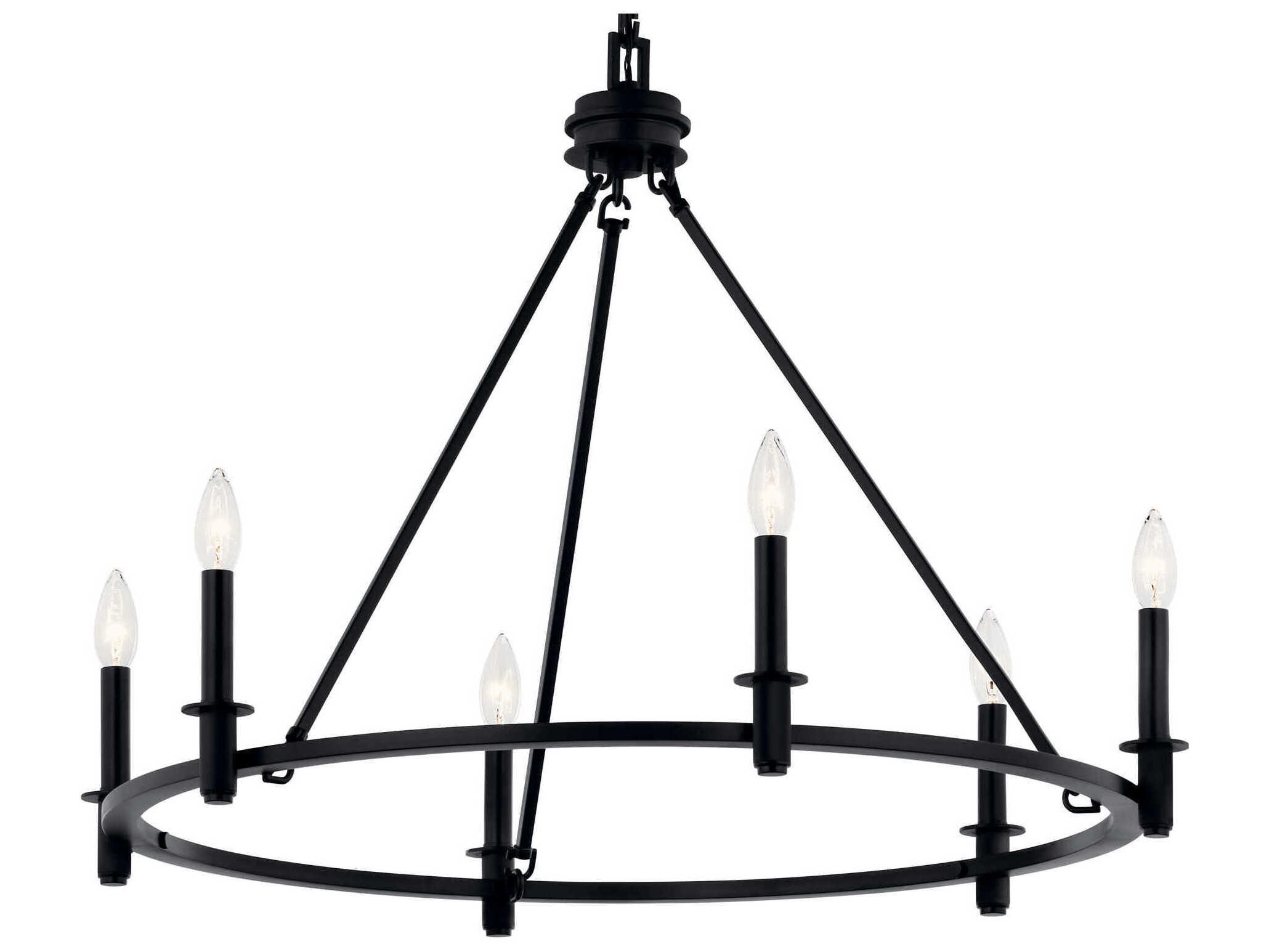 Kichler Carrick 6-Light Black Chandelier